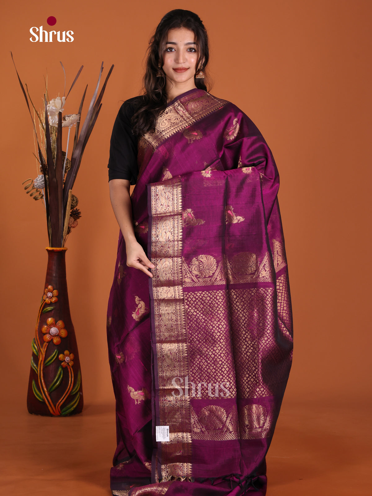 DKS24264 - Silk Cotton Saree - Shop on Shrus.com