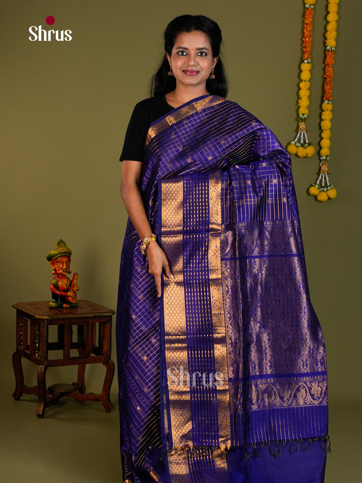 DKS24280 - Silk Cotton Saree - Shop on Shrus.com