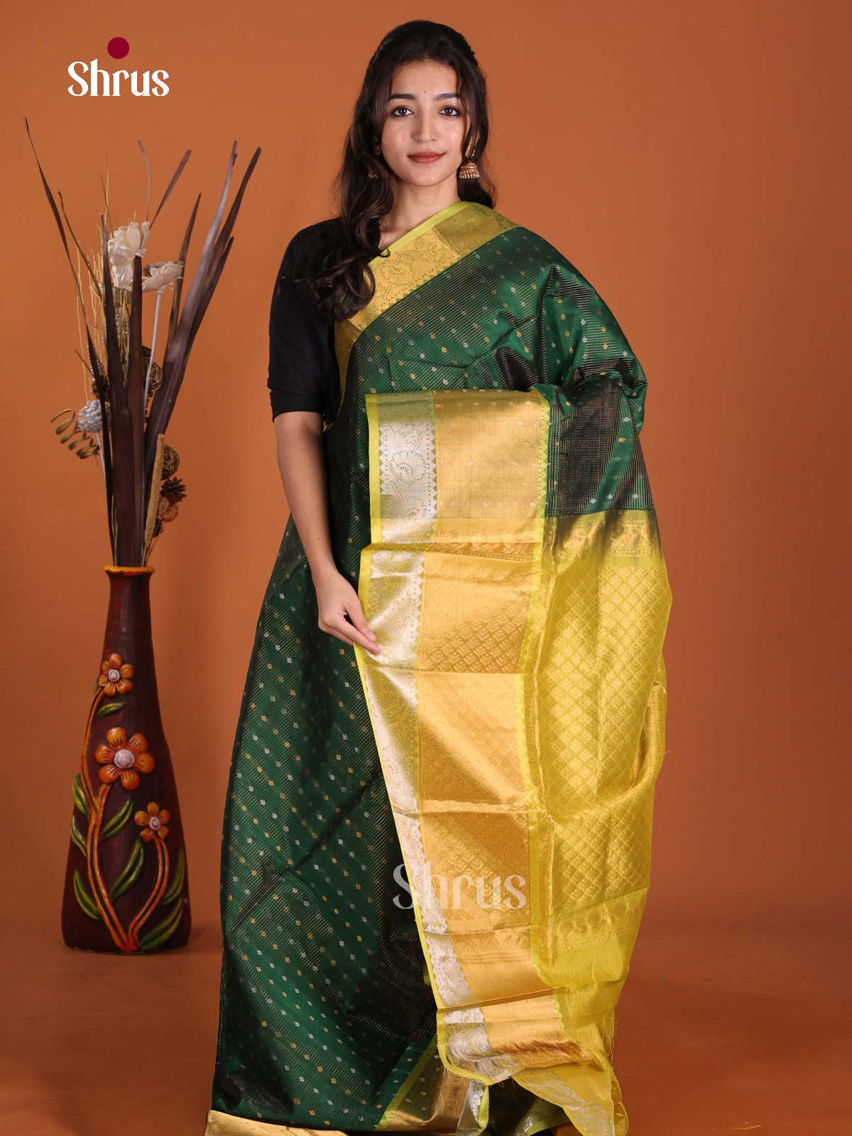 DKS24283 - Silk Cotton Saree - Shop on Shrus.com