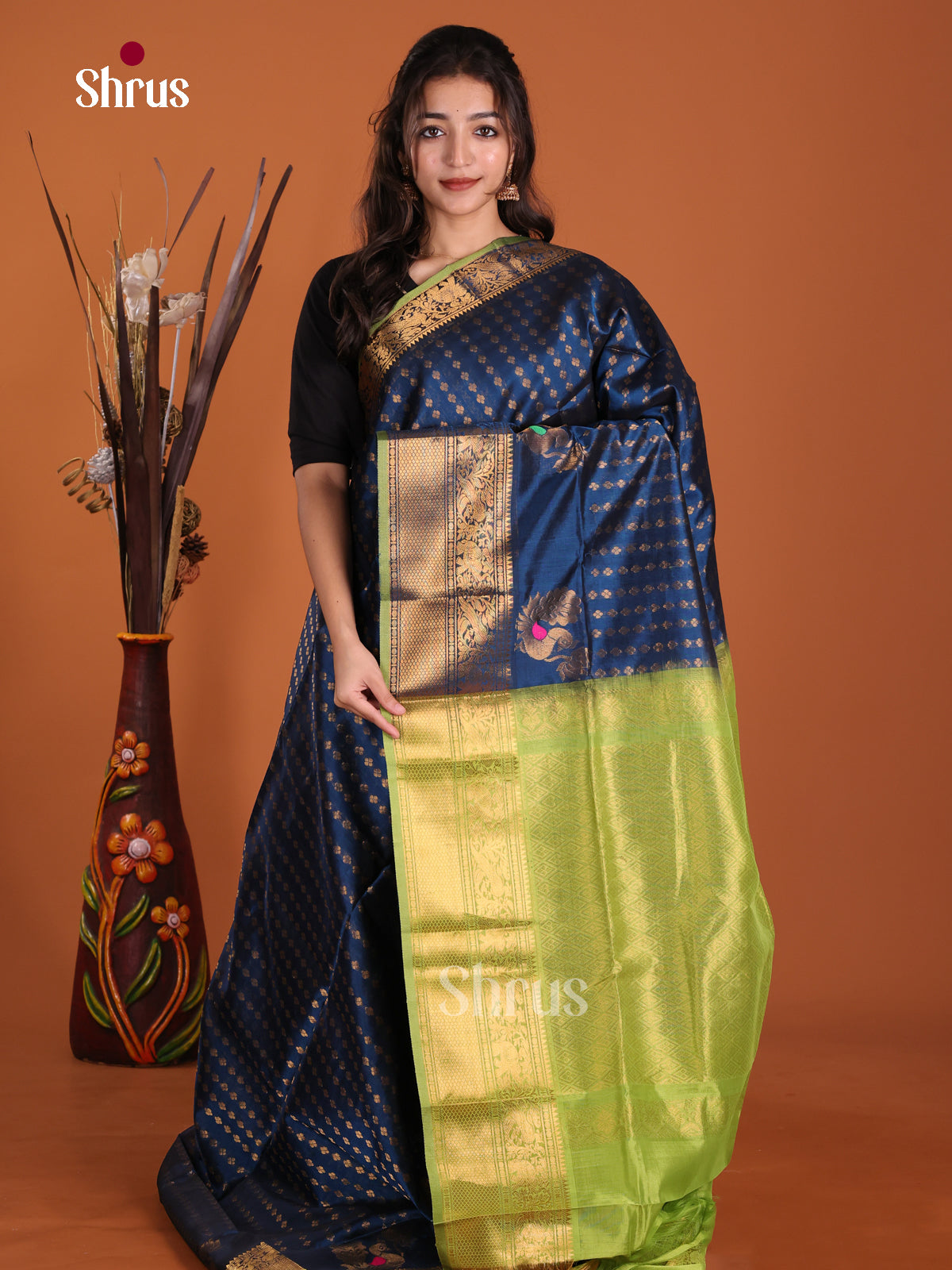 DKS24321 - Silk Cotton Saree - Shop on Shrus.com