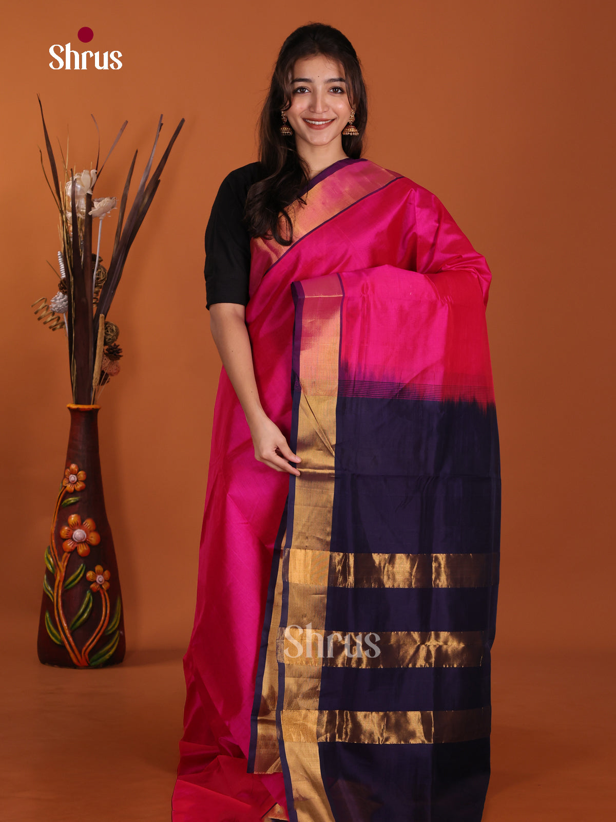 DKS24463 - Silk Cotton Saree - Shop on Shrus.com