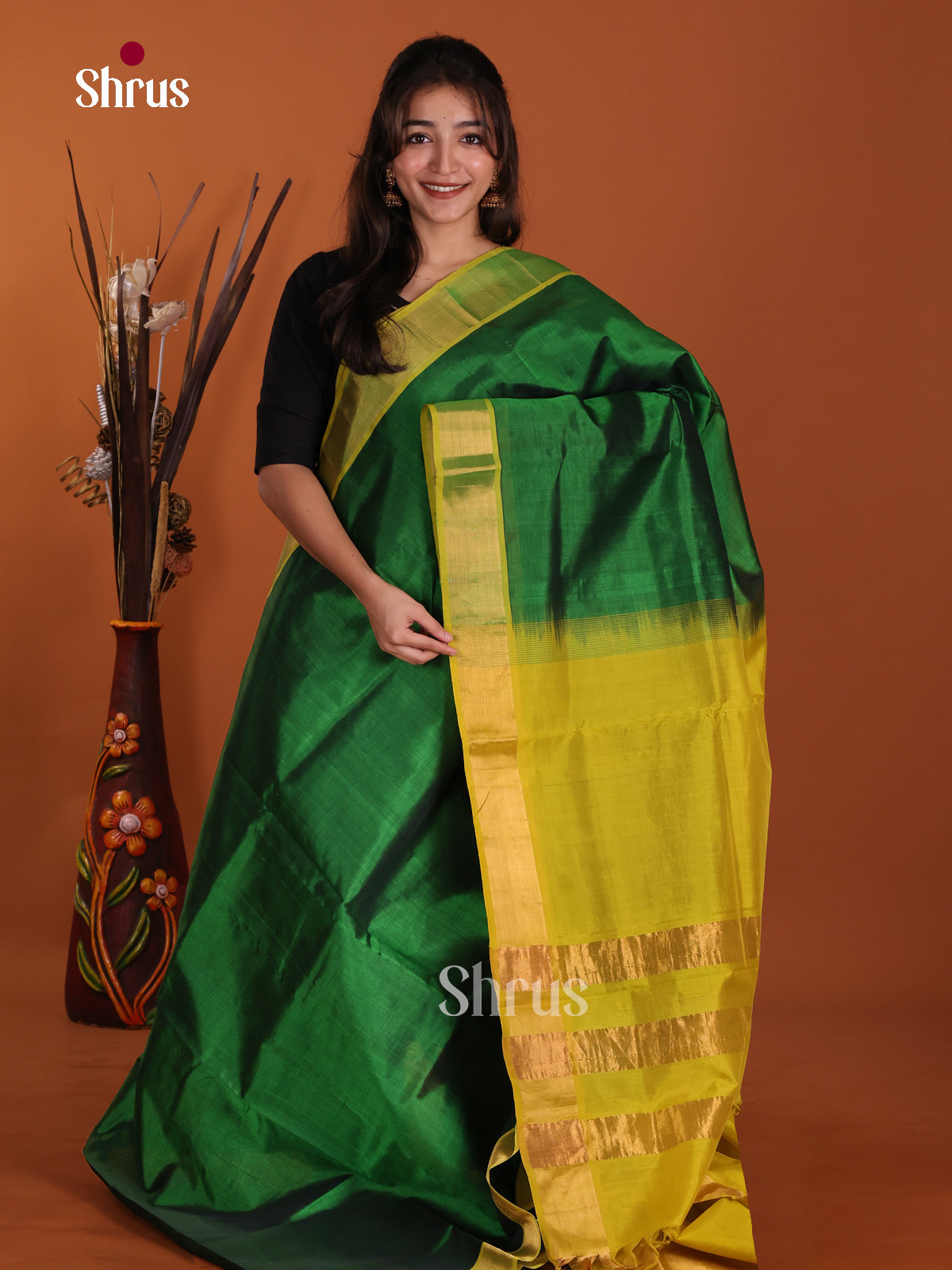 DKS24466 - Silk Cotton Saree - Shop on Shrus.com
