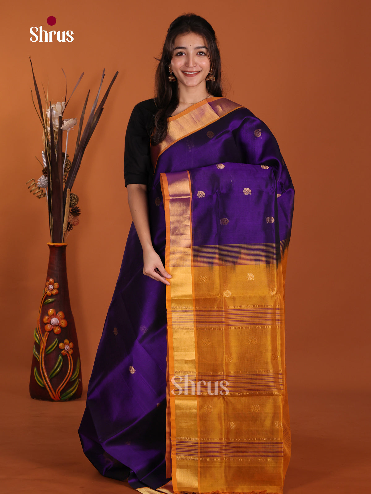 DKS24484 - Silk Cotton Saree - Shop on Shrus.com