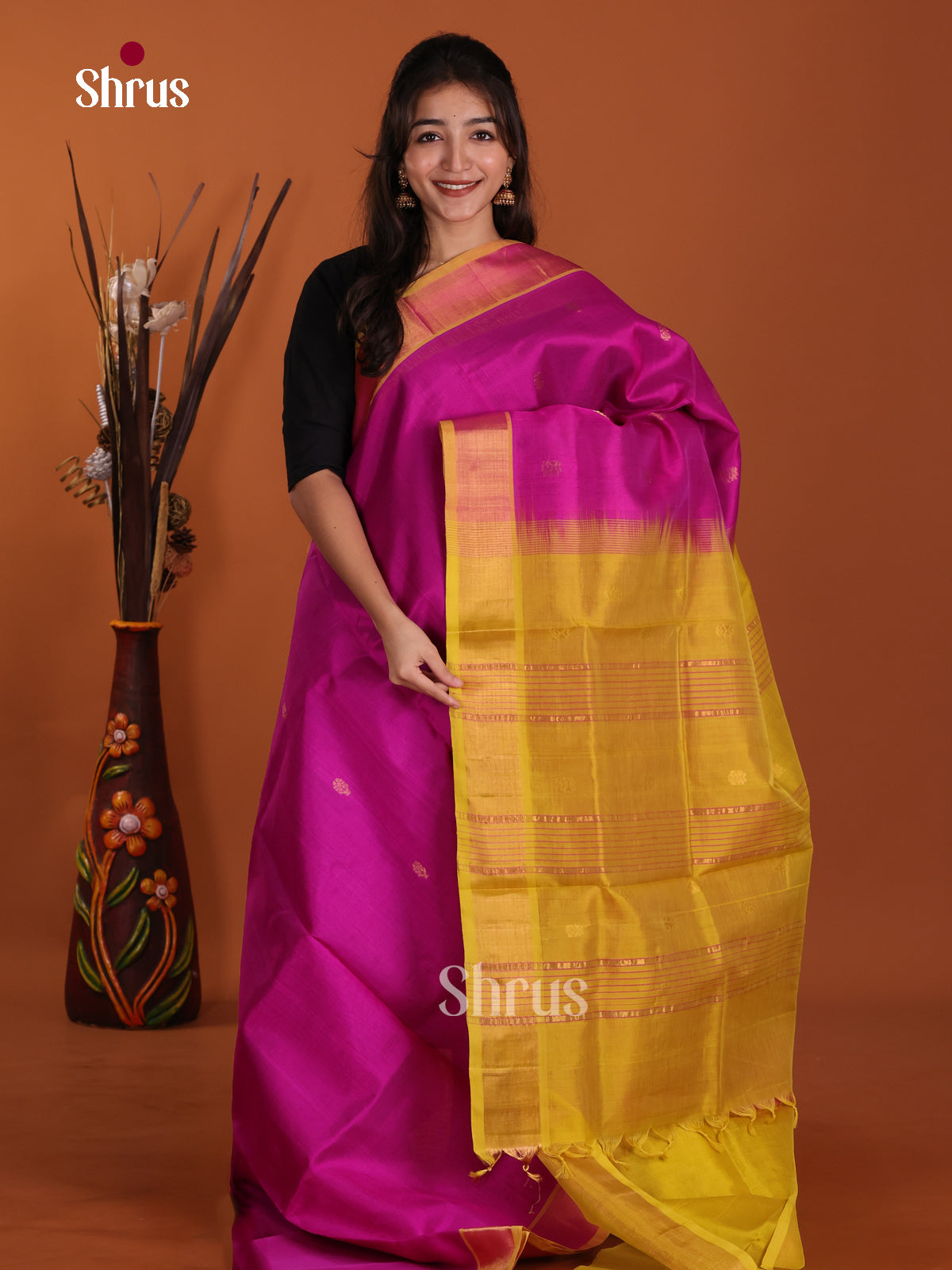 DKS24488 - Silk Cotton Saree - Shop on Shrus.com