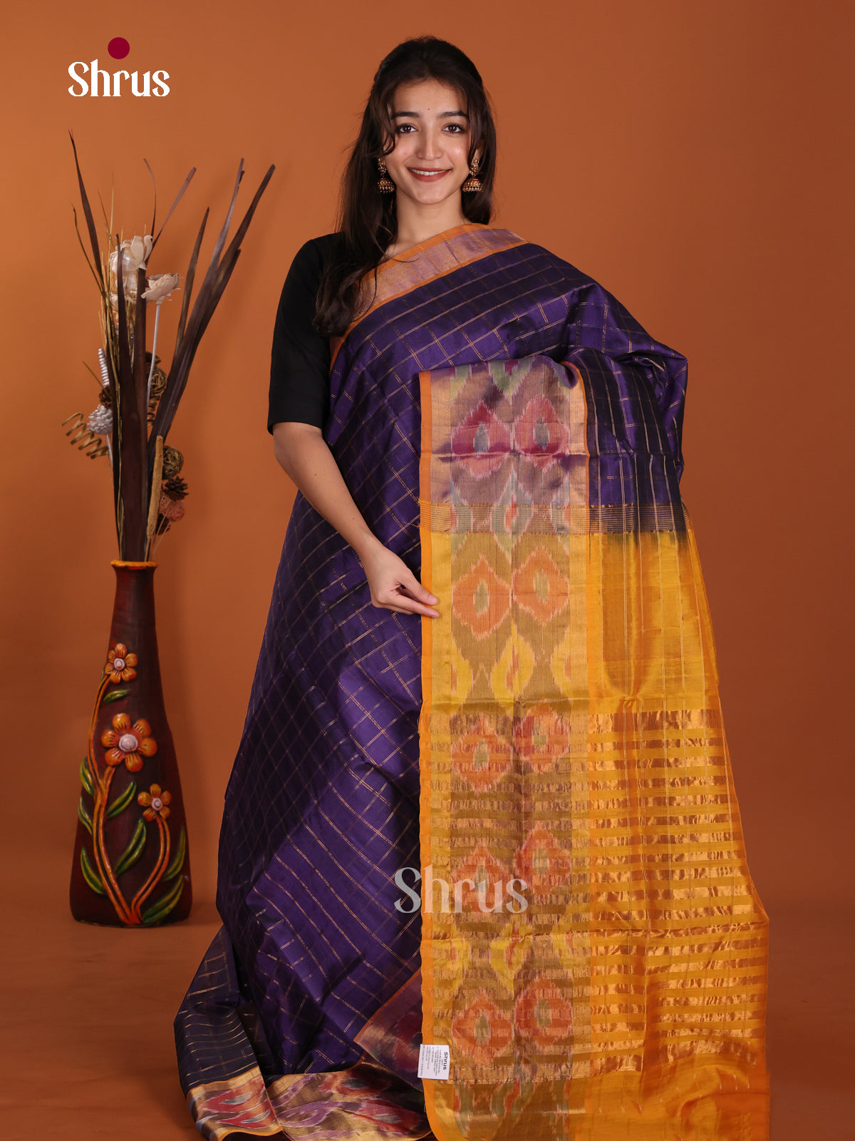 DKS24517 - Silk Cotton Saree - Shop on Shrus.com