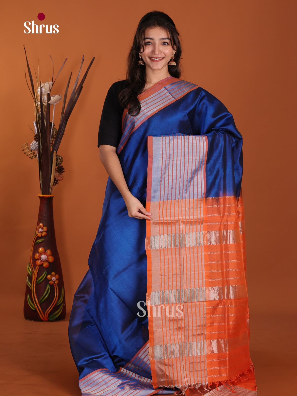 DKS24538 - Silk Cotton Saree - Shop on Shrus.com