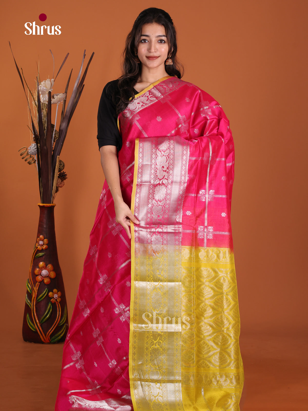 DKS24569 - Silk Cotton Saree - Shop on Shrus.com