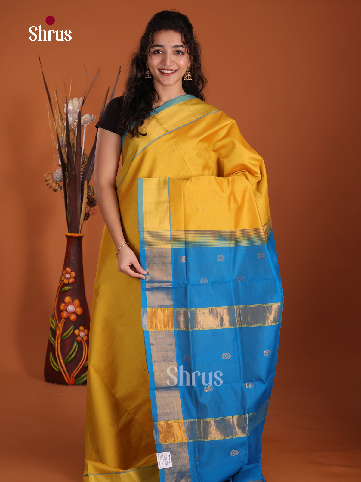 DKS24594 - Silkcotton-halfpure Saree - Shop on Shrus.com