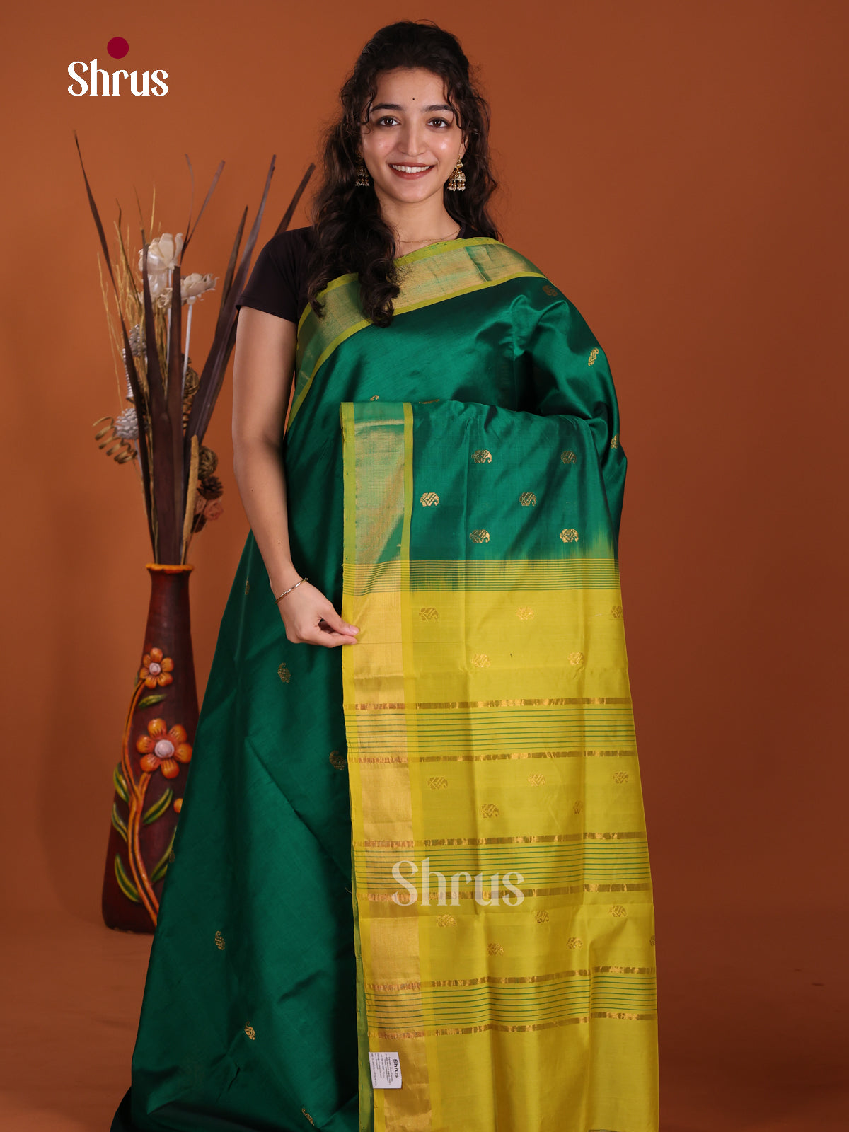 DKS24595 - Silkcotton-halfpure Saree - Shop on Shrus.com