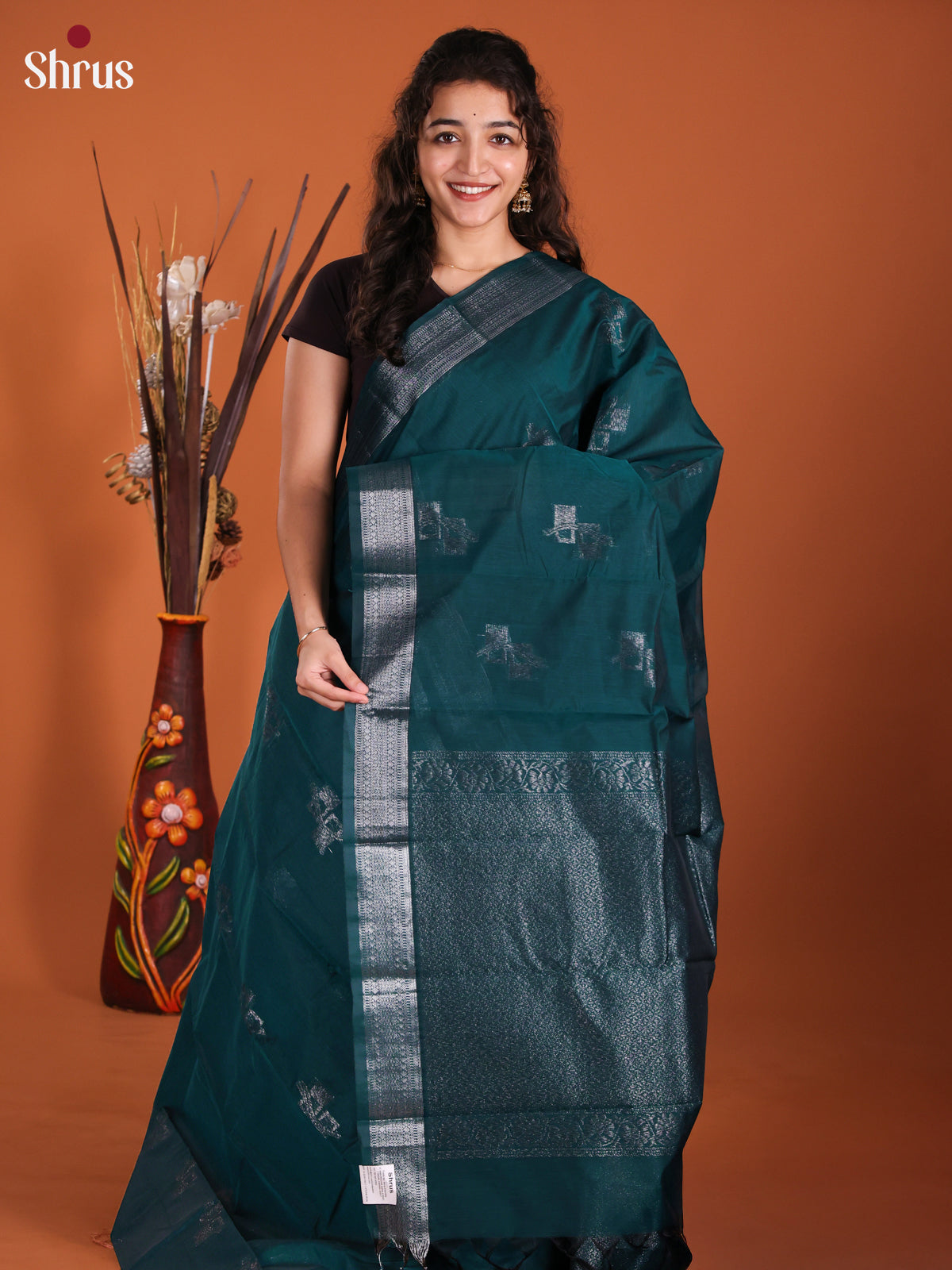 Green - Semi Silkcotton Saree - DKS25182