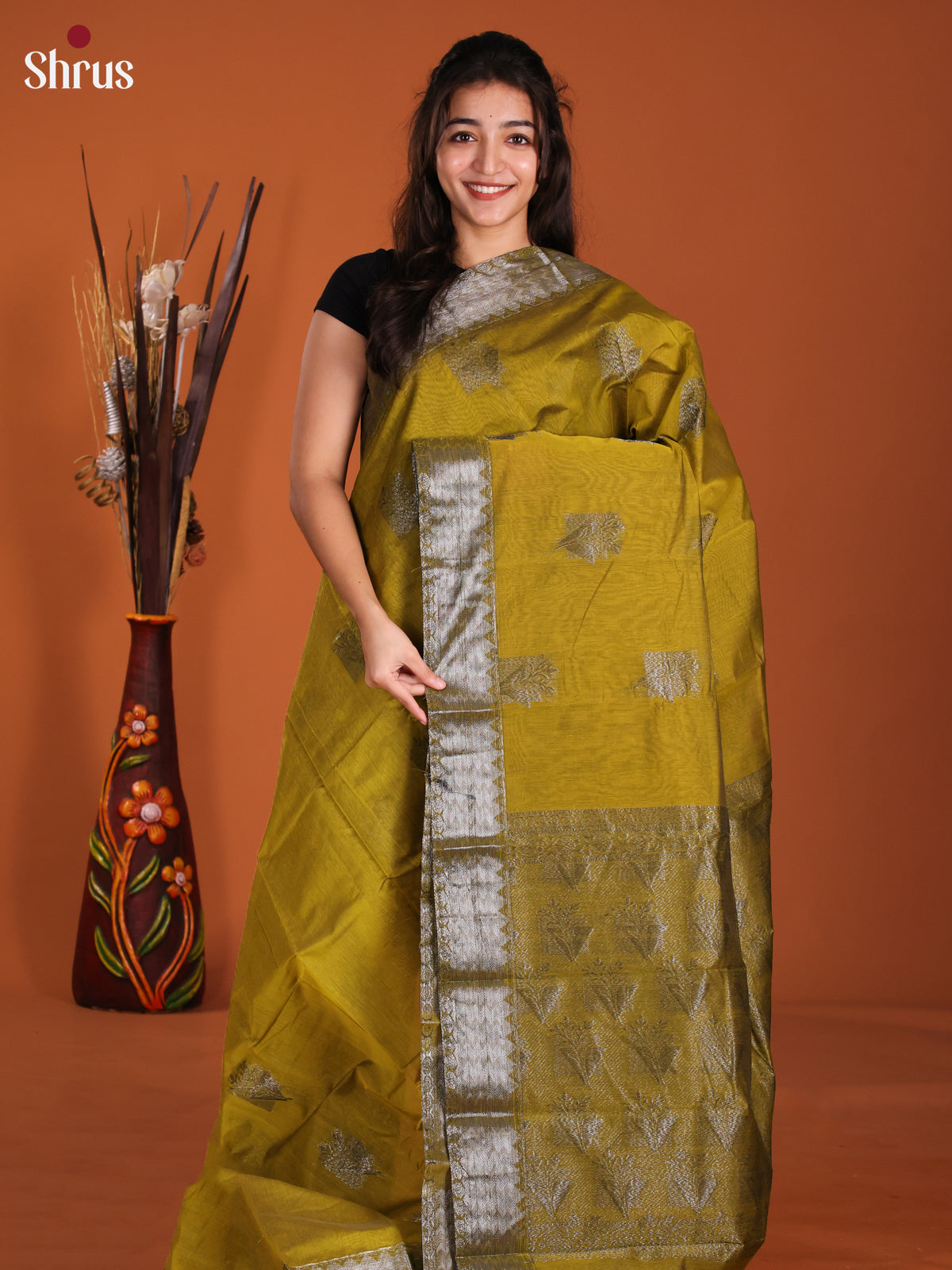 Green - Semi Silkcotton Saree - DKS25187