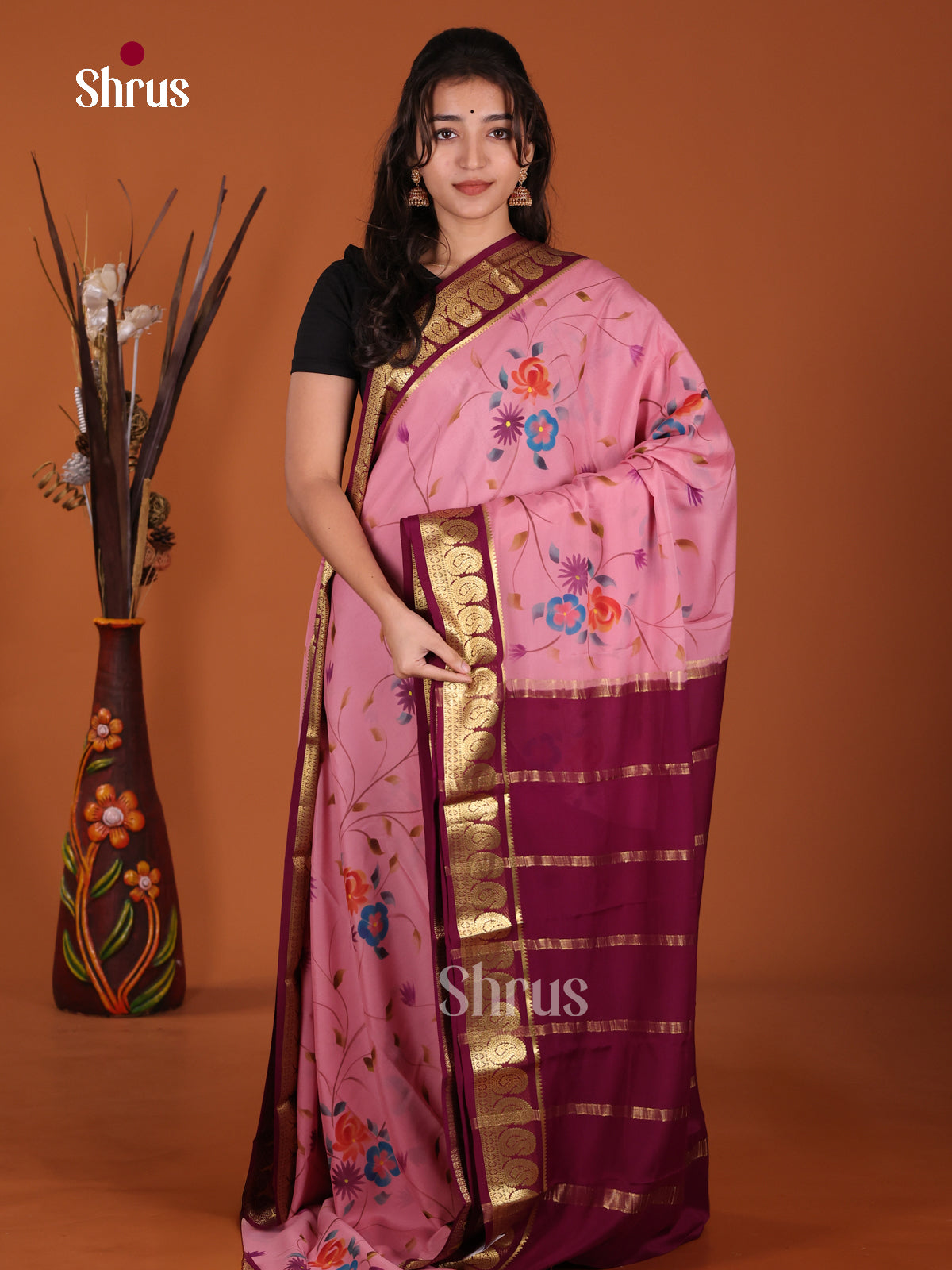 DKS25314 - Mysore Silk Print Saree