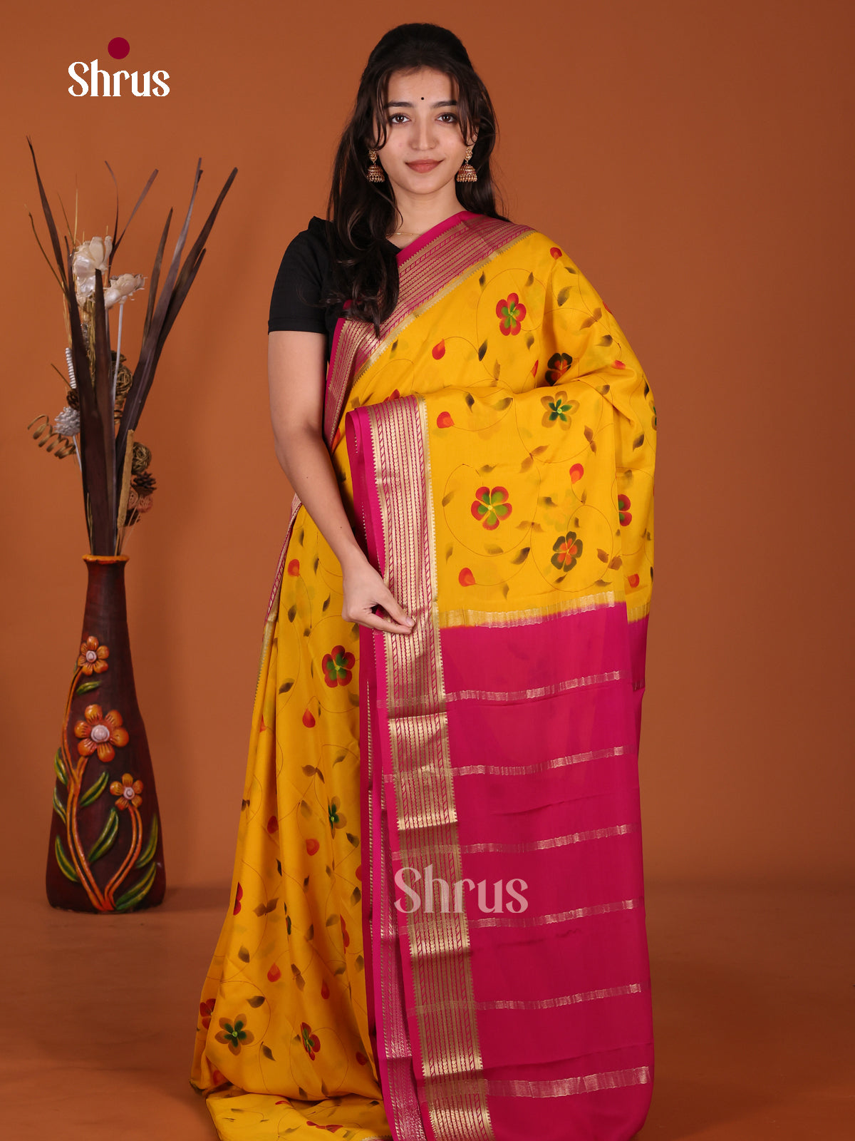 DKS25319 - Mysore Silk Print Saree