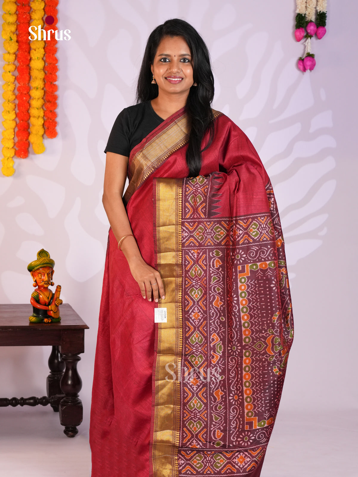 DKS26211 - Semi Patola Saree - Shop on Shrus.com