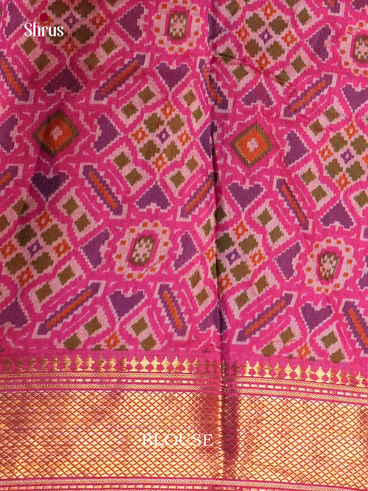 Purple & Pink - Semi Patola Saree - DKS26235 - Shop on Shrus.com