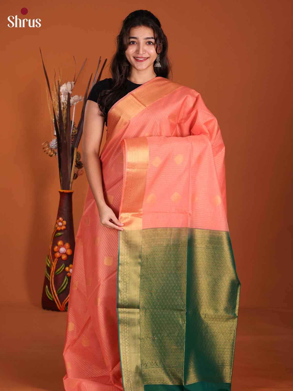 DKS26272 - Semi Silkcotton Saree - Shop on Shrus.com