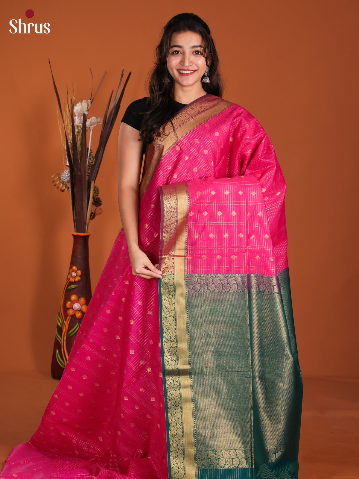 DKS26279 - Semi Silkcotton Saree - Shop on Shrus.com