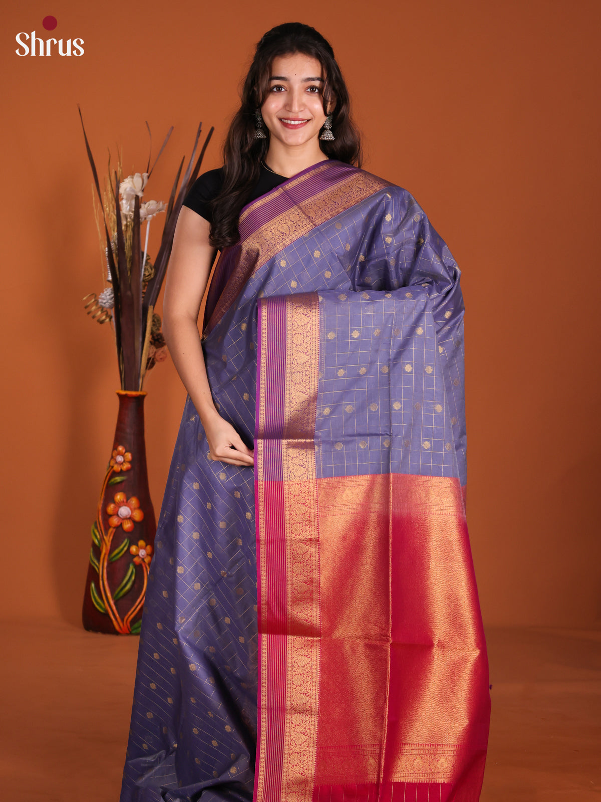 DKS26296 - Semi Silkcotton Saree - Shop on Shrus.com