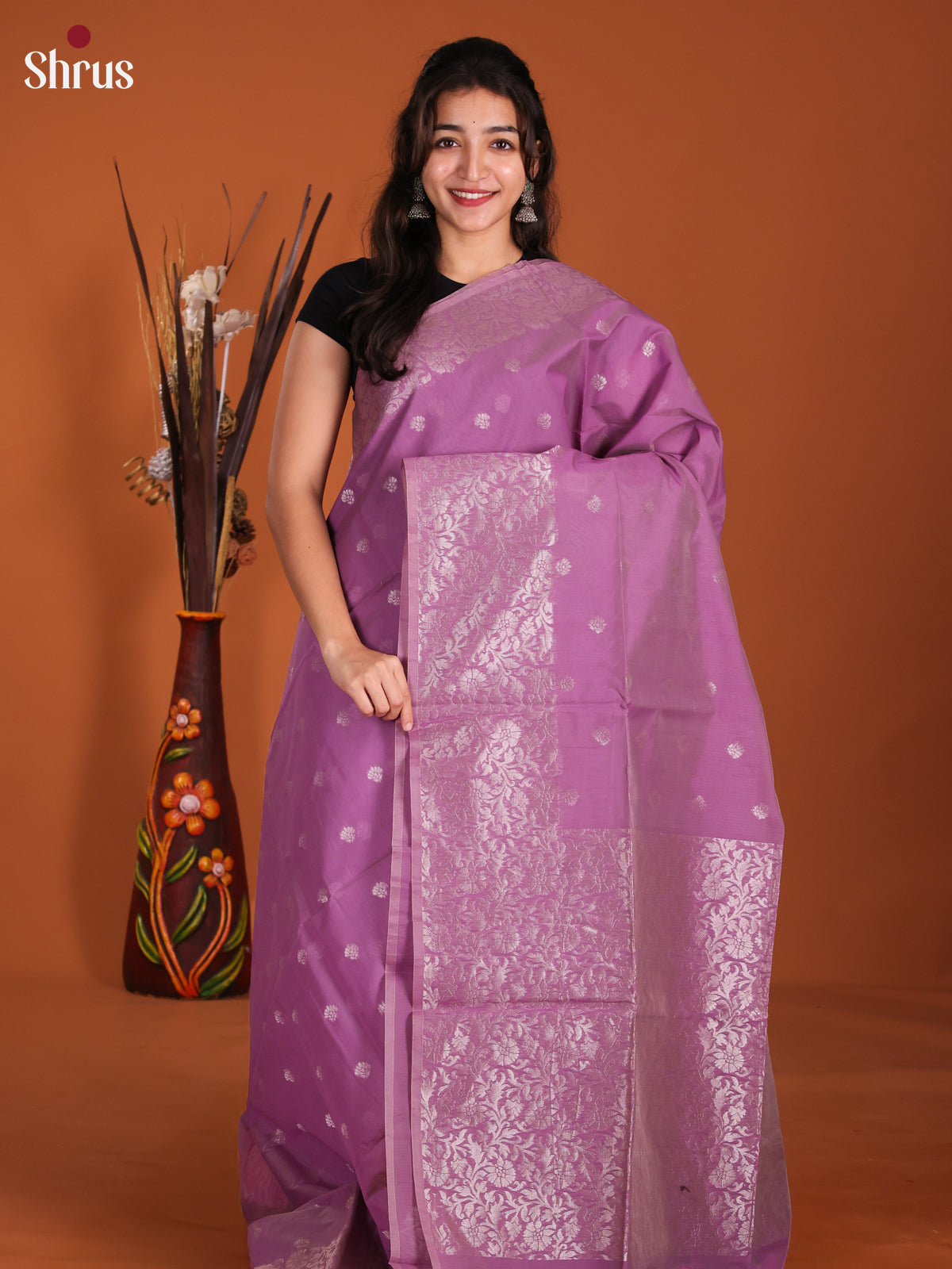DKS26349 - Semi Silkcotton Saree - Shop on Shrus.com