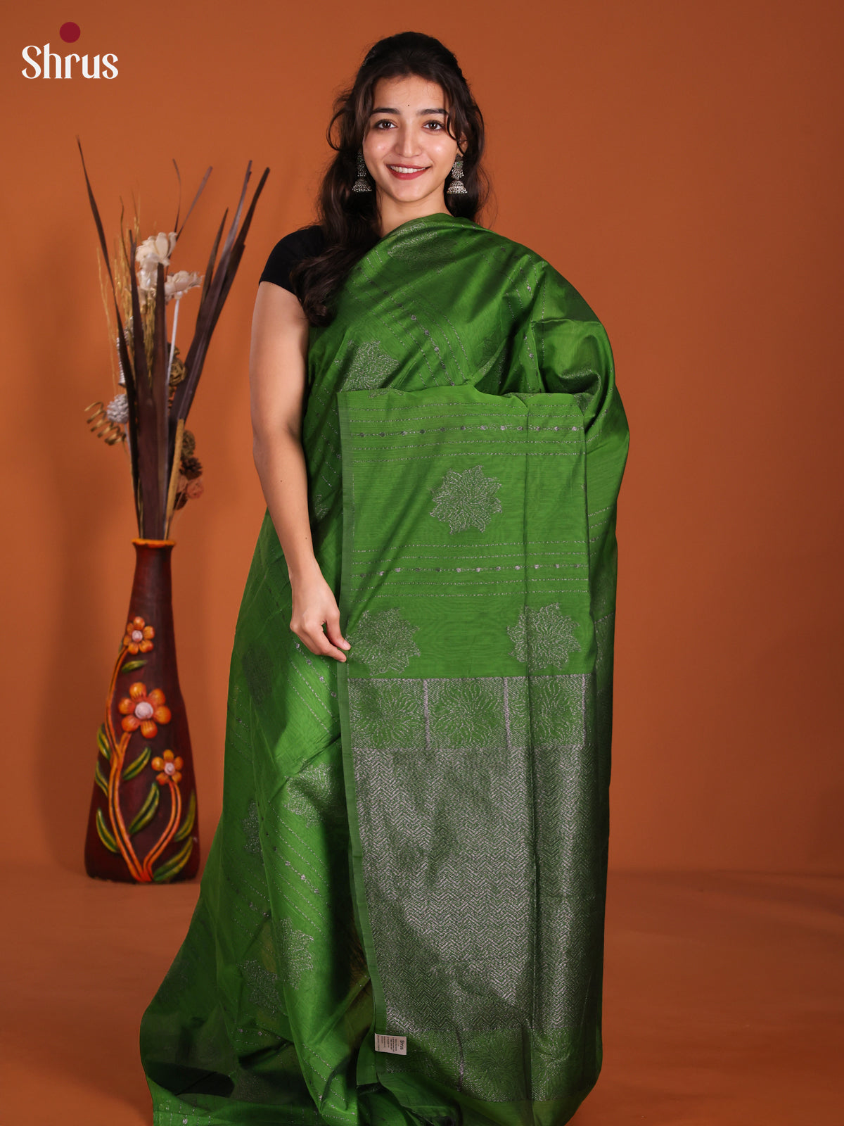DKS26387 - Semi Silkcotton Saree - Shop on Shrus.com