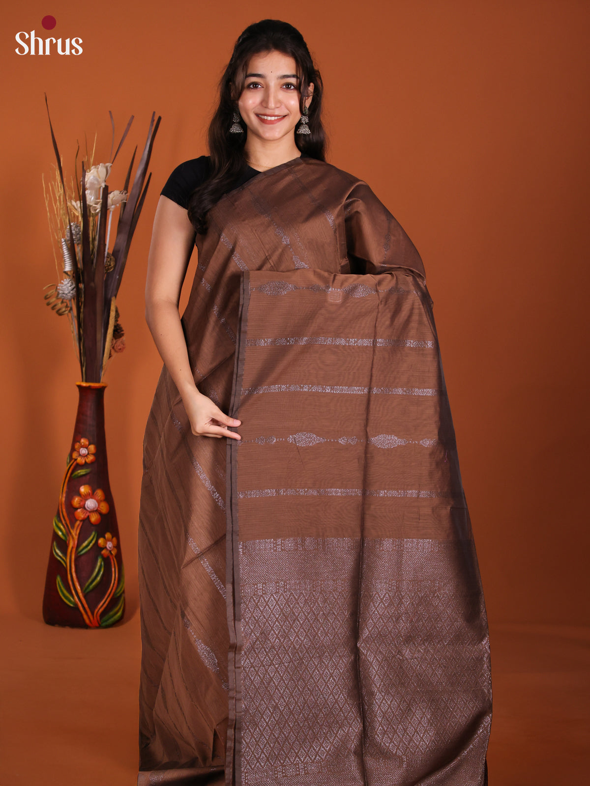 DKS26395 - Semi Silkcotton Saree - Shop on Shrus.com