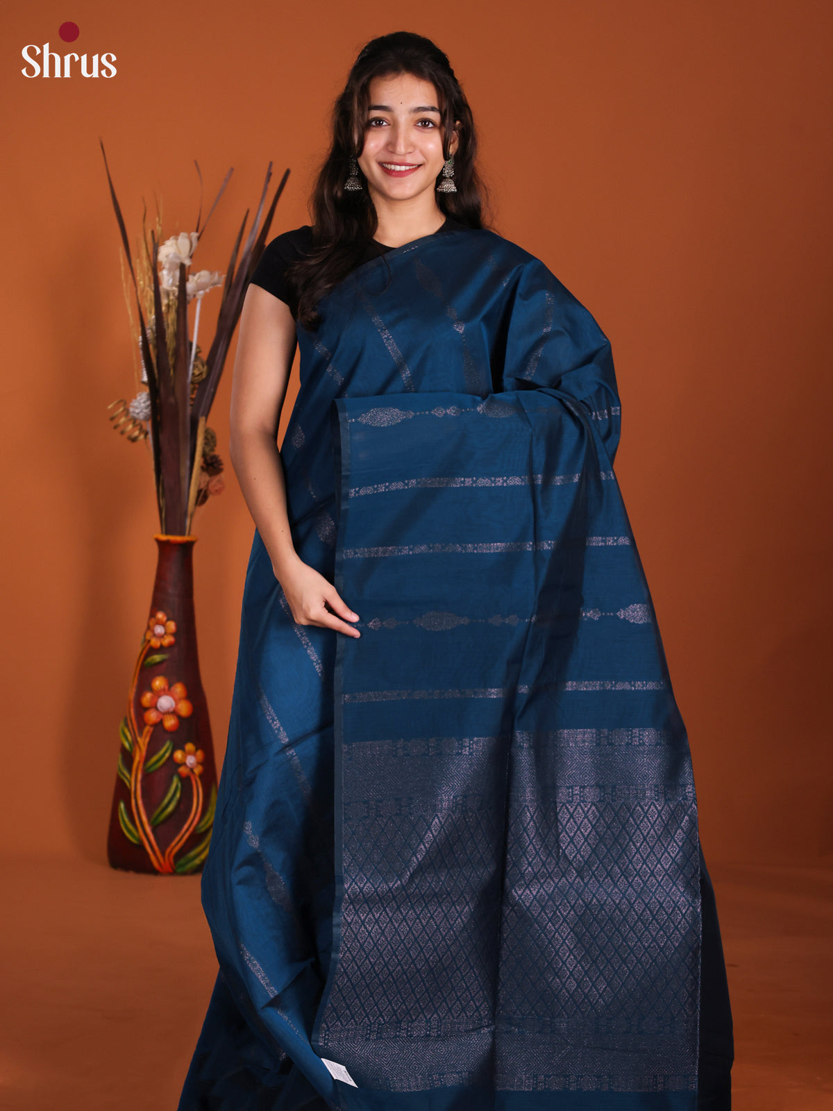 DKS26396 - Semi Silkcotton Saree - Shop on Shrus.com