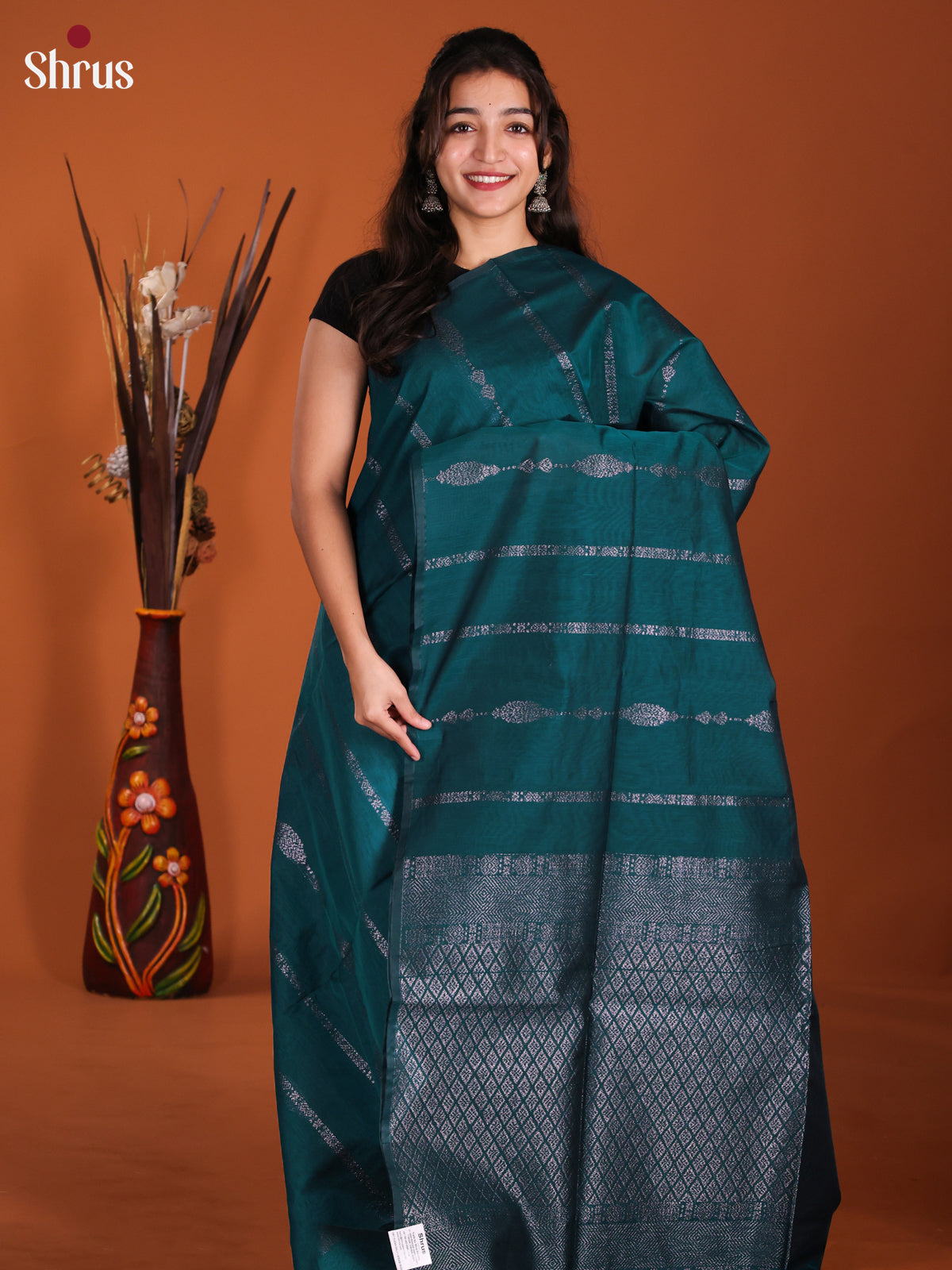 DKS26397 - Semi Silkcotton Saree - Shop on Shrus.com