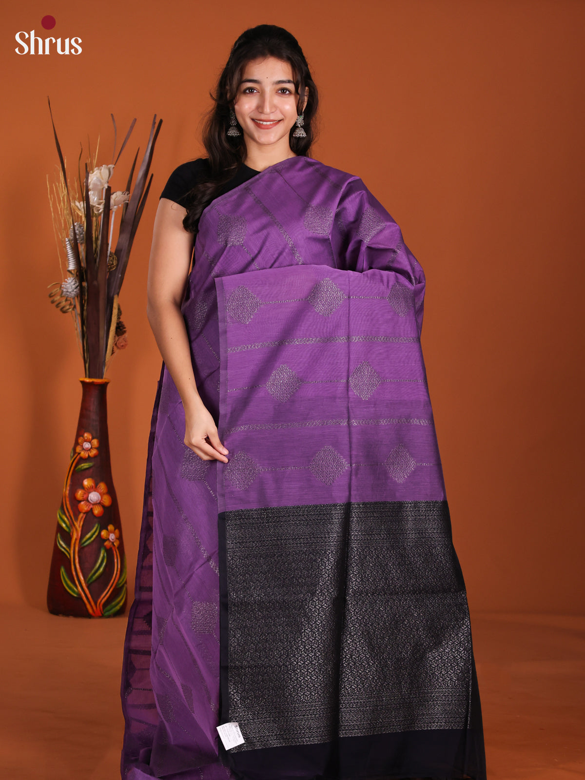DKS26398 - Semi Silkcotton Saree - Shop on Shrus.com