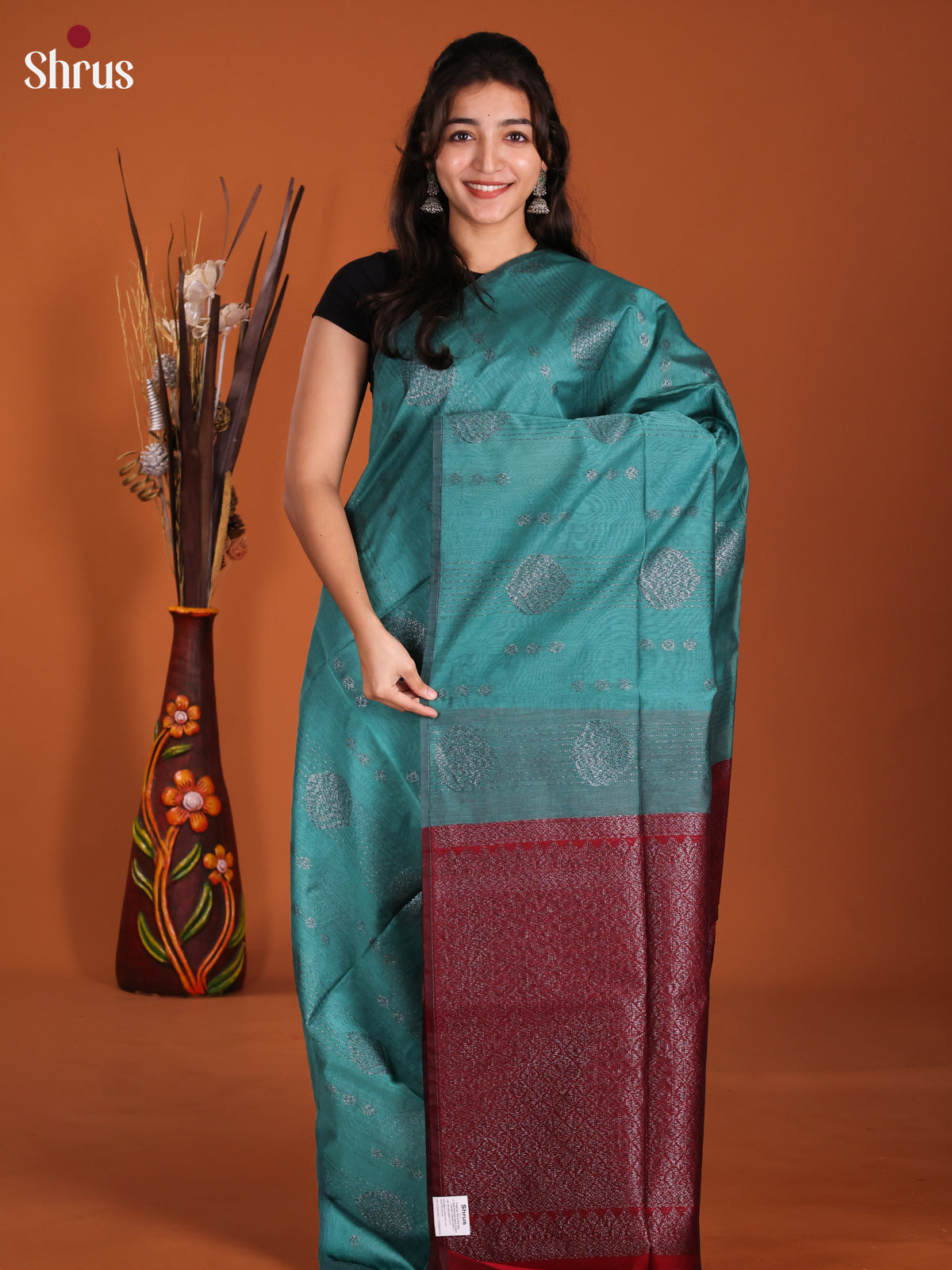 DKS26400 - Semi Silkcotton Saree - Shop on Shrus.com