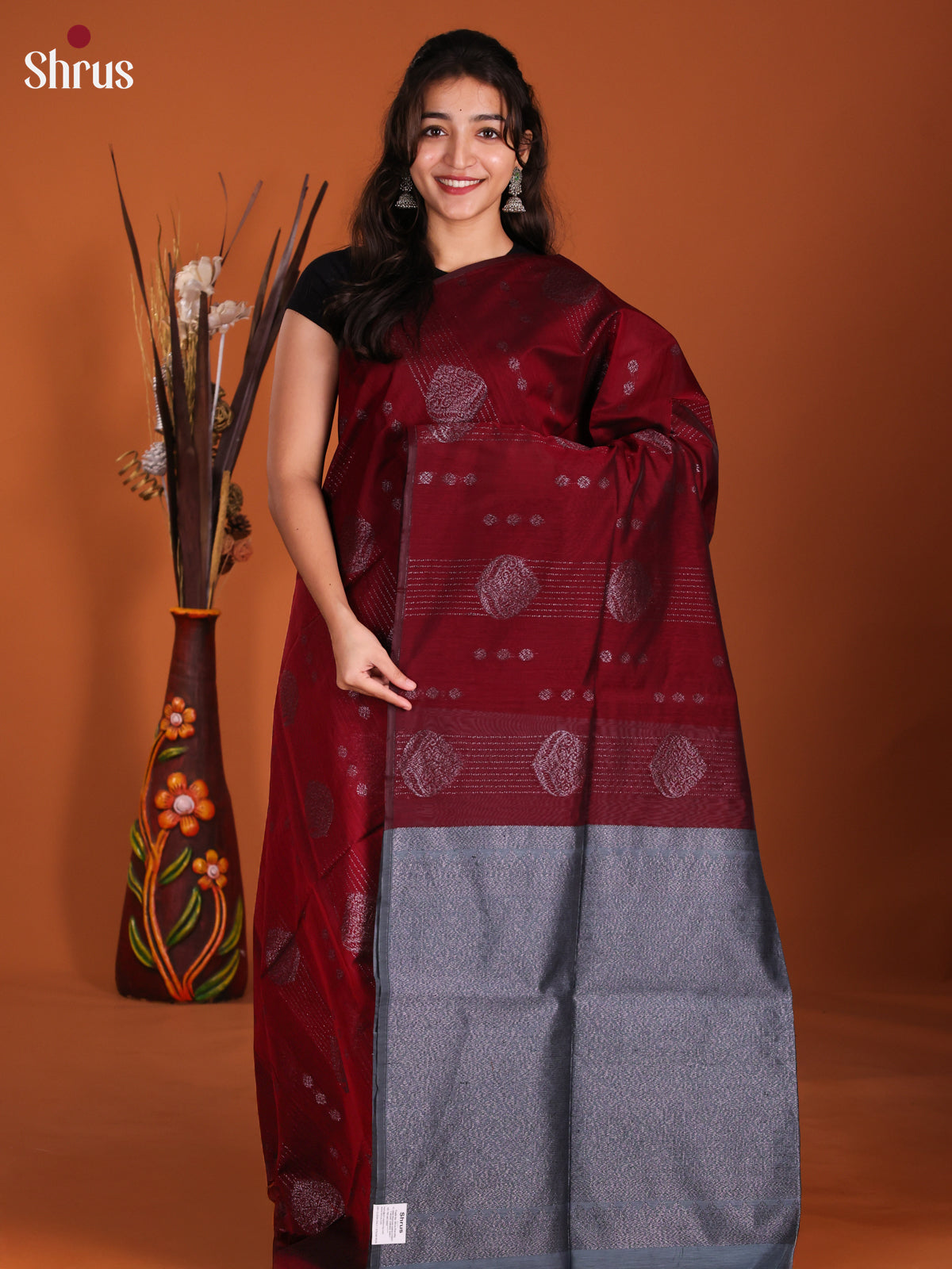 DKS26403 - Semi Silkcotton Saree - Shop on Shrus.com
