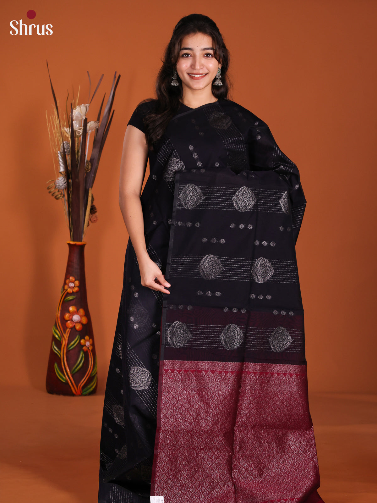 DKS26404 - Semi Silkcotton Saree - Shop on Shrus.com