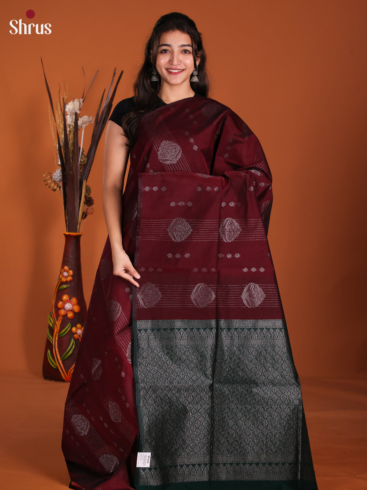 DKS26406 - Semi Silkcotton Saree - Shop on Shrus.com