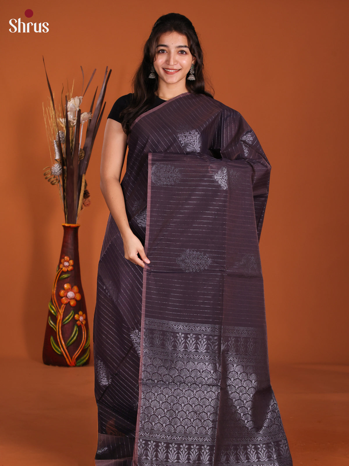 Jamun - Semi Silkcotton Saree-DKS26415