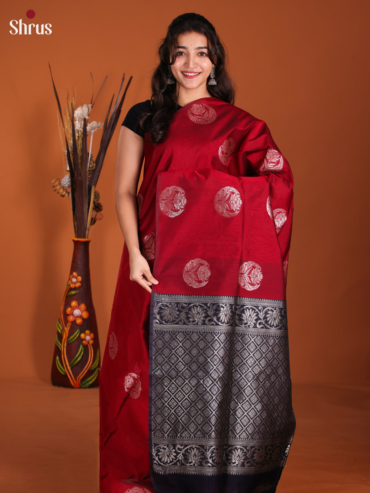 DKS26473 - Semi Silkcotton Saree - Shop on Shrus.com