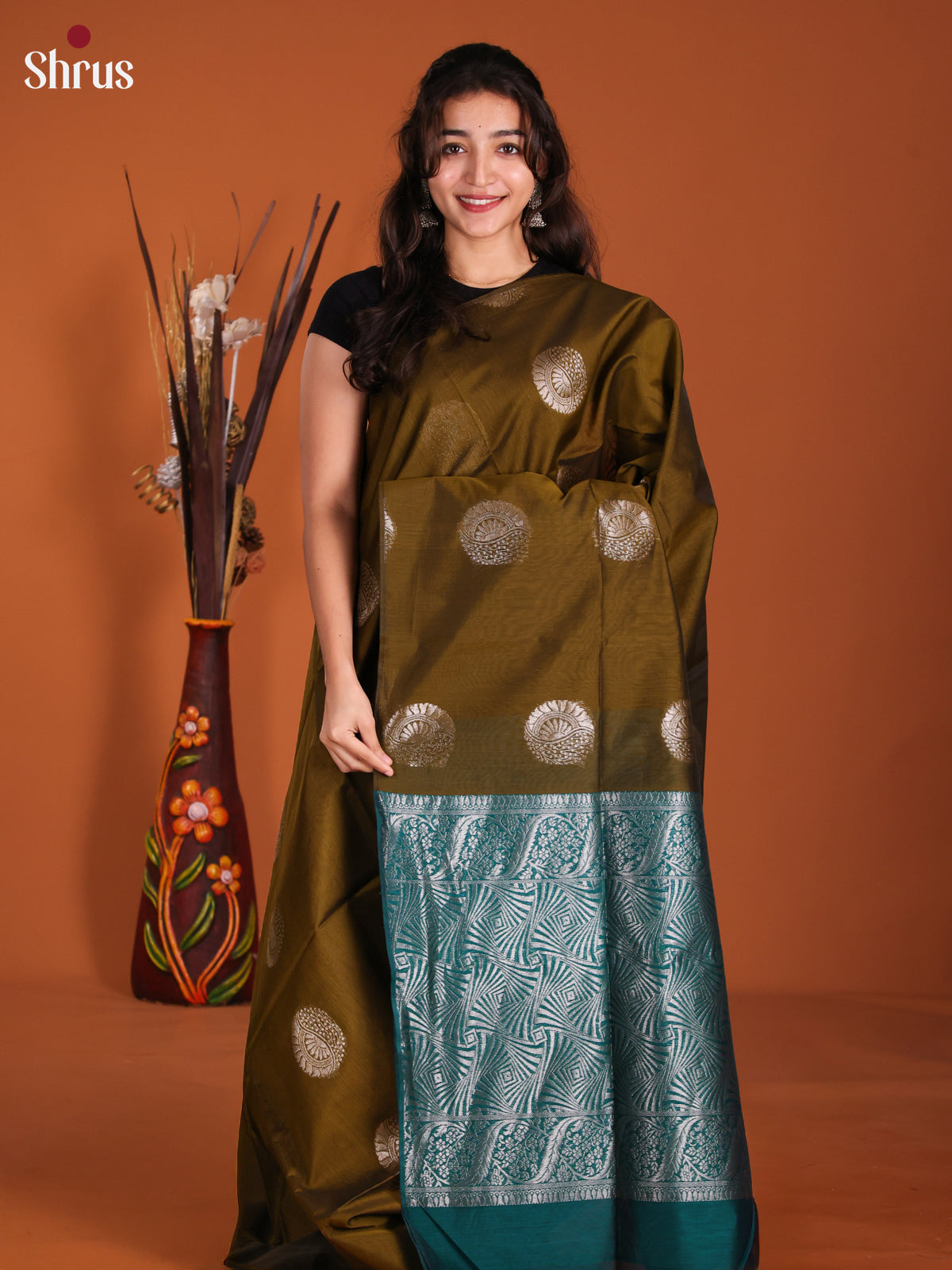 DKS26479 - Semi Silkcotton Saree - Shop on Shrus.com