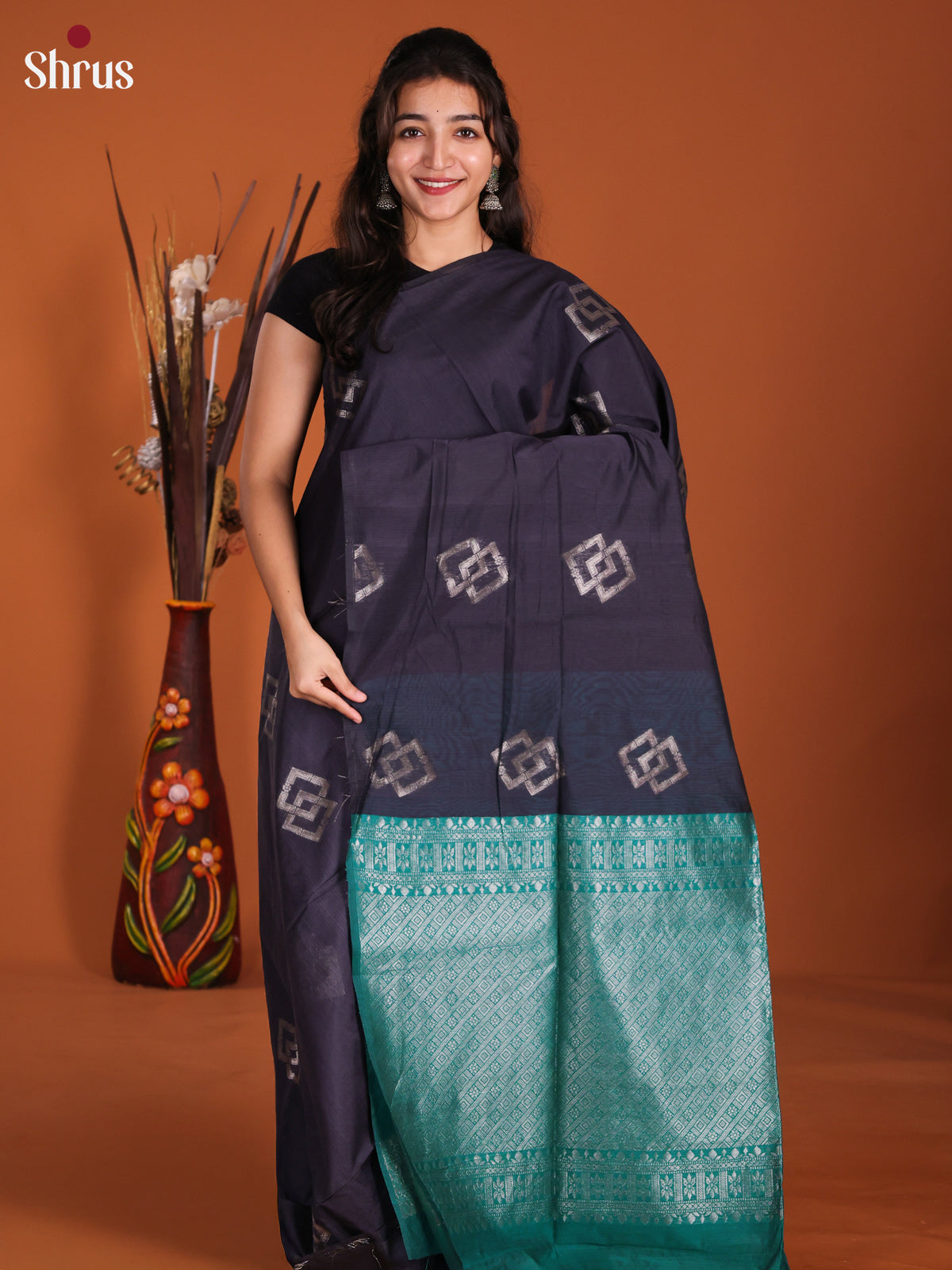 DKS26494 - Semi Silkcotton Saree - Shop on Shrus.com