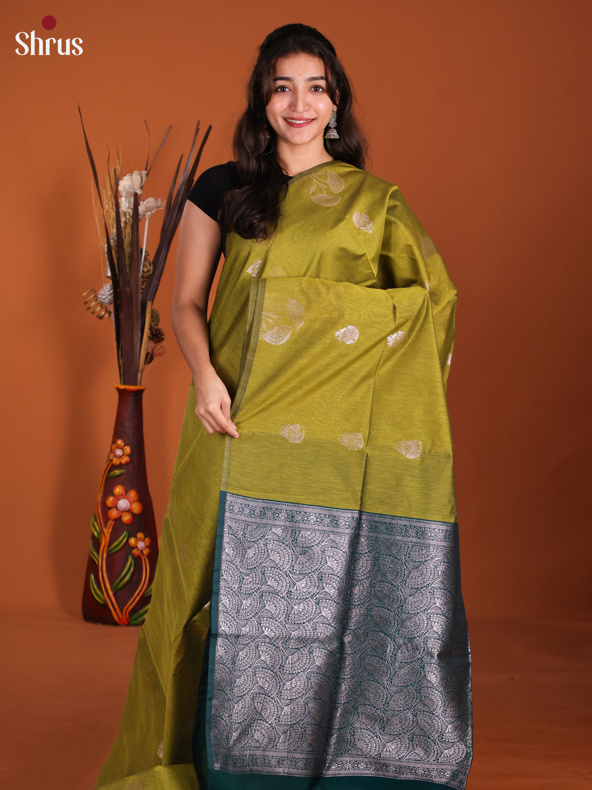 DKS26497 - Semi Silkcotton Saree - Shop on Shrus.com
