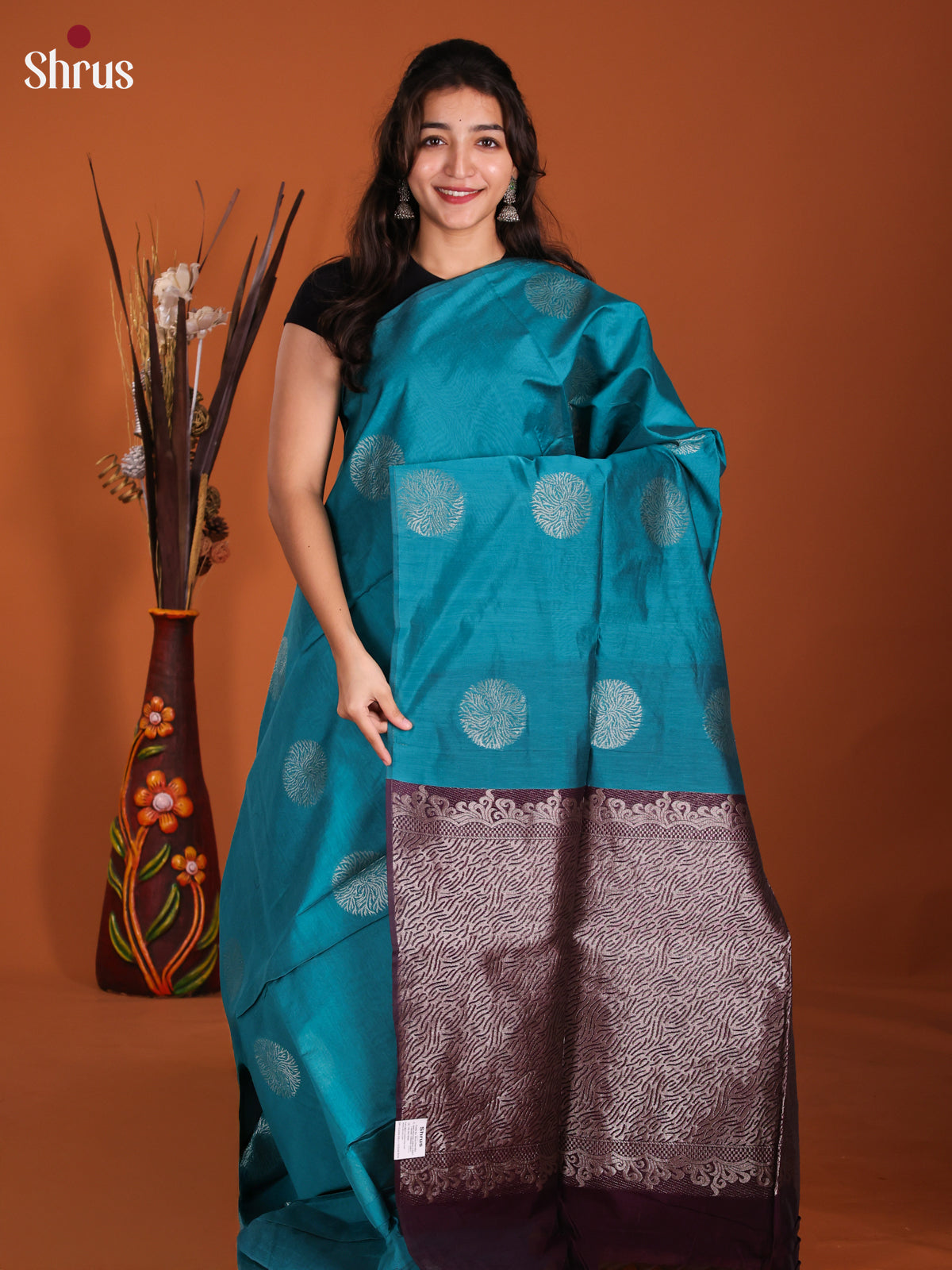 DKS26509 - Semi Silkcotton Saree - Shop on Shrus.com