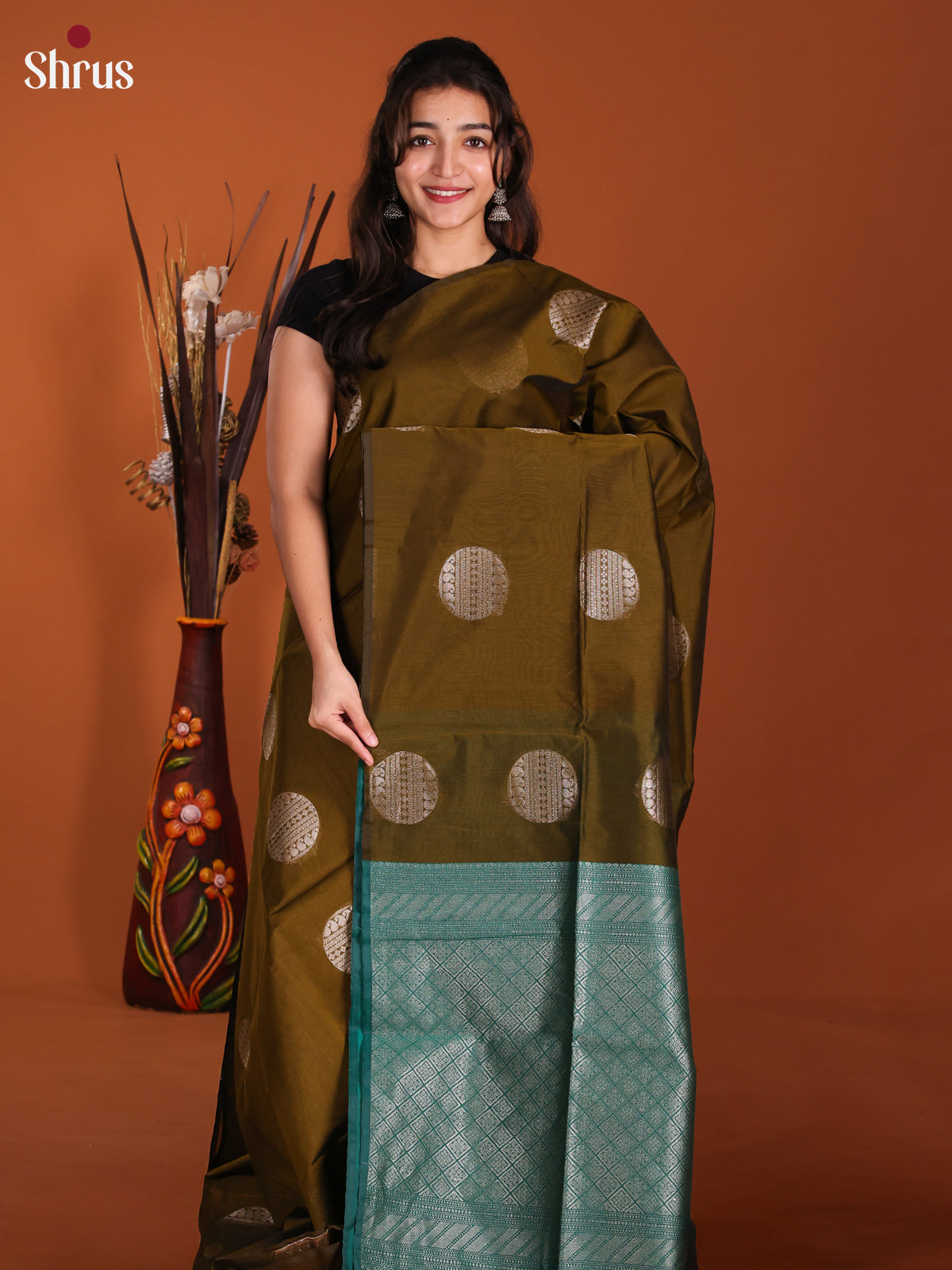 DKS26514 - Semi Silkcotton Saree - Shop on Shrus.com