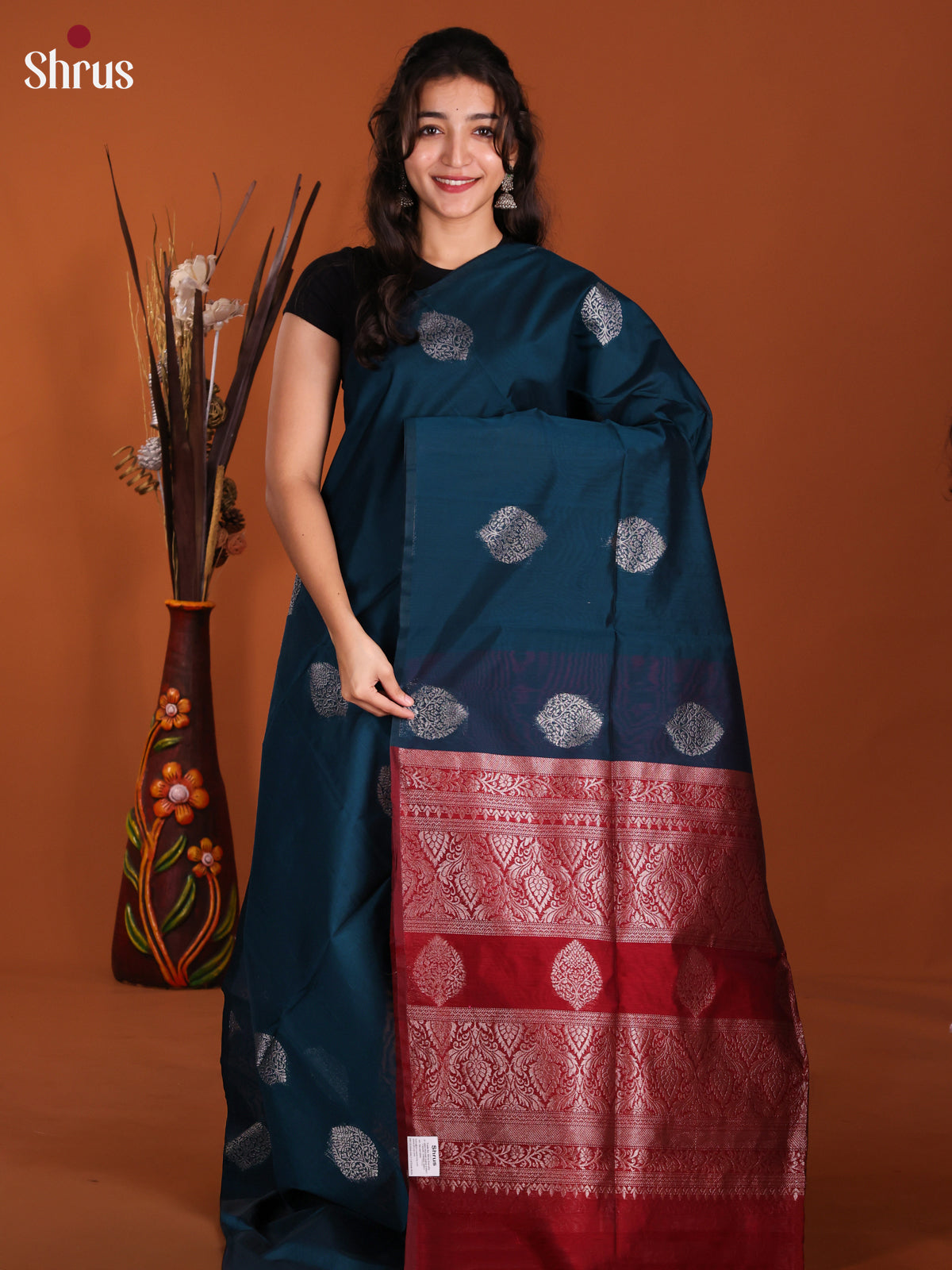 DKS26519 - Semi Silkcotton Saree - Shop on Shrus.com