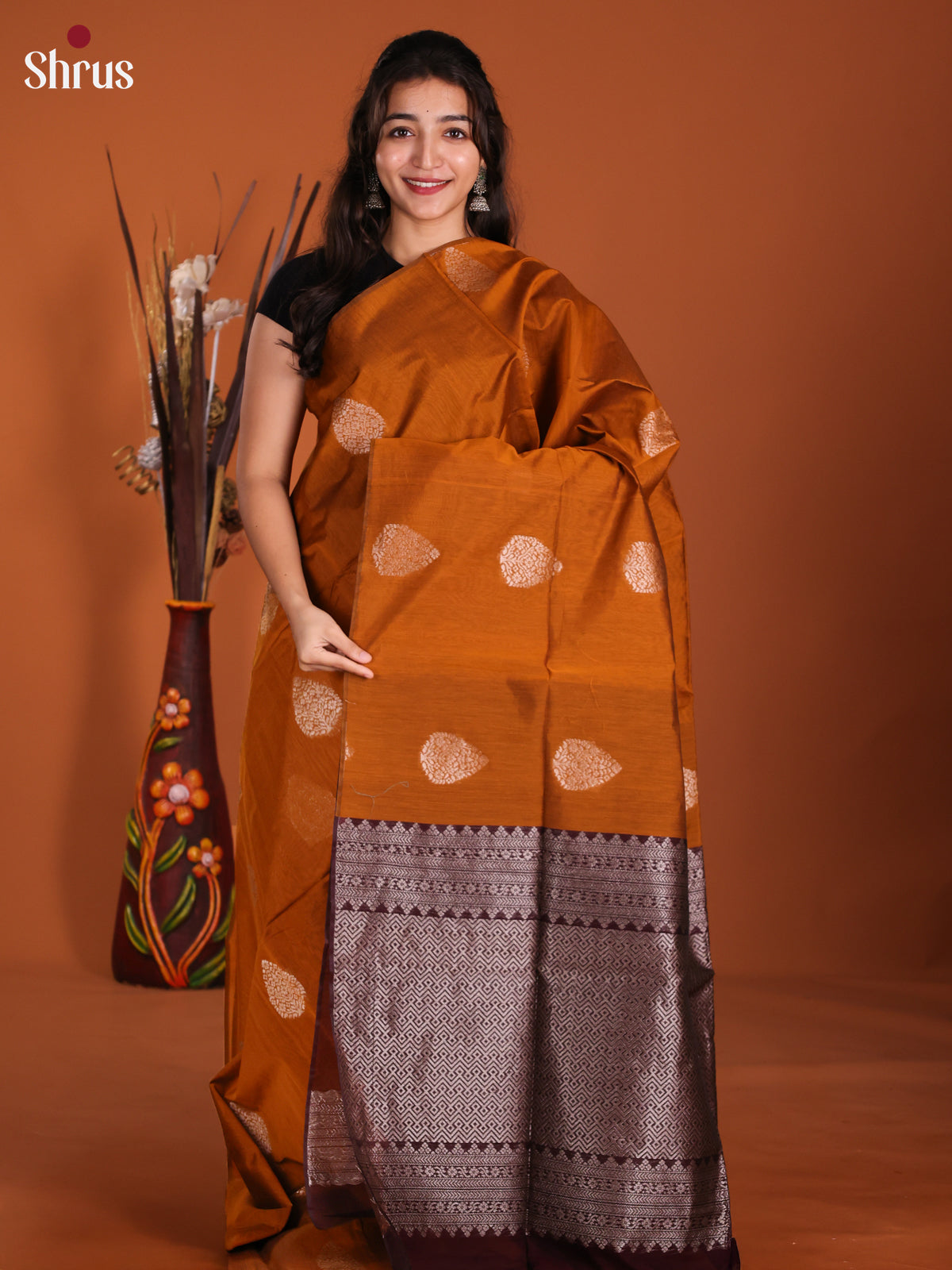 DKS26523 - Semi Silkcotton Saree - Shop on Shrus.com