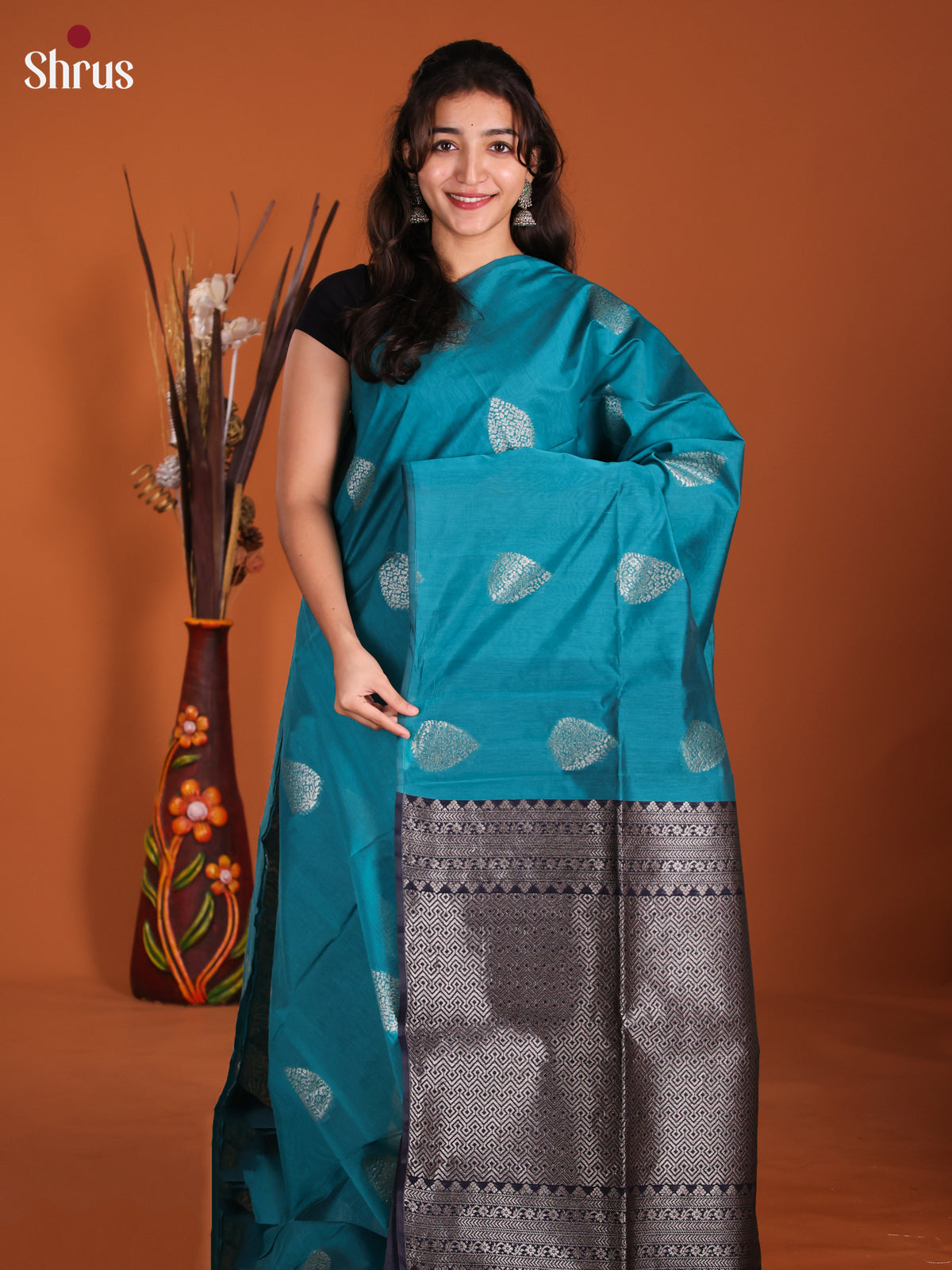 DKS26527 - Semi Silkcotton Saree - Shop on Shrus.com