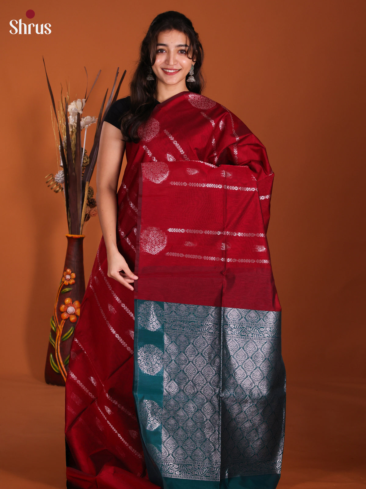 DKS26535 - Semi Silkcotton Saree - Shop on Shrus.com