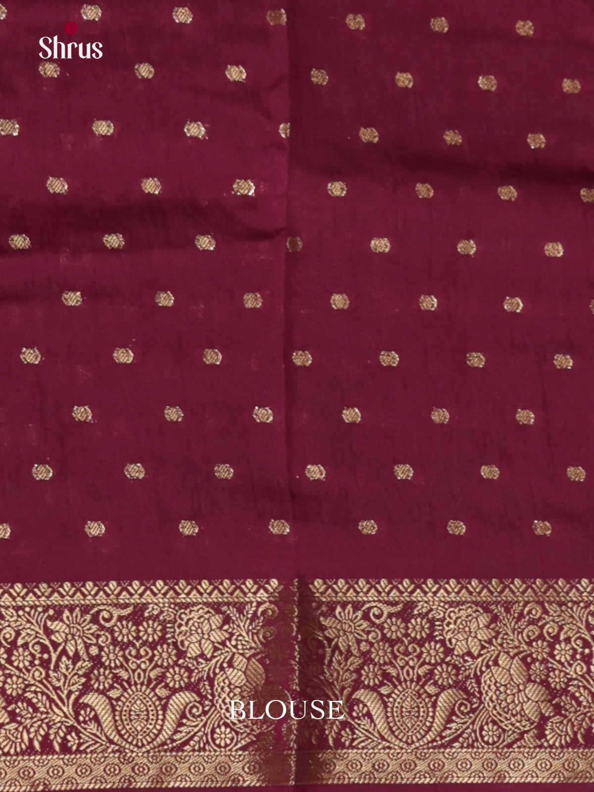 Maroon- Semi Rawsilk Saree - Shop on Shrus.com
