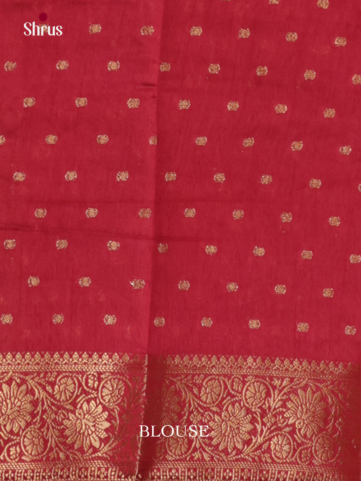 Red - Semi Rawsilk Saree - Shop on Shrus.com