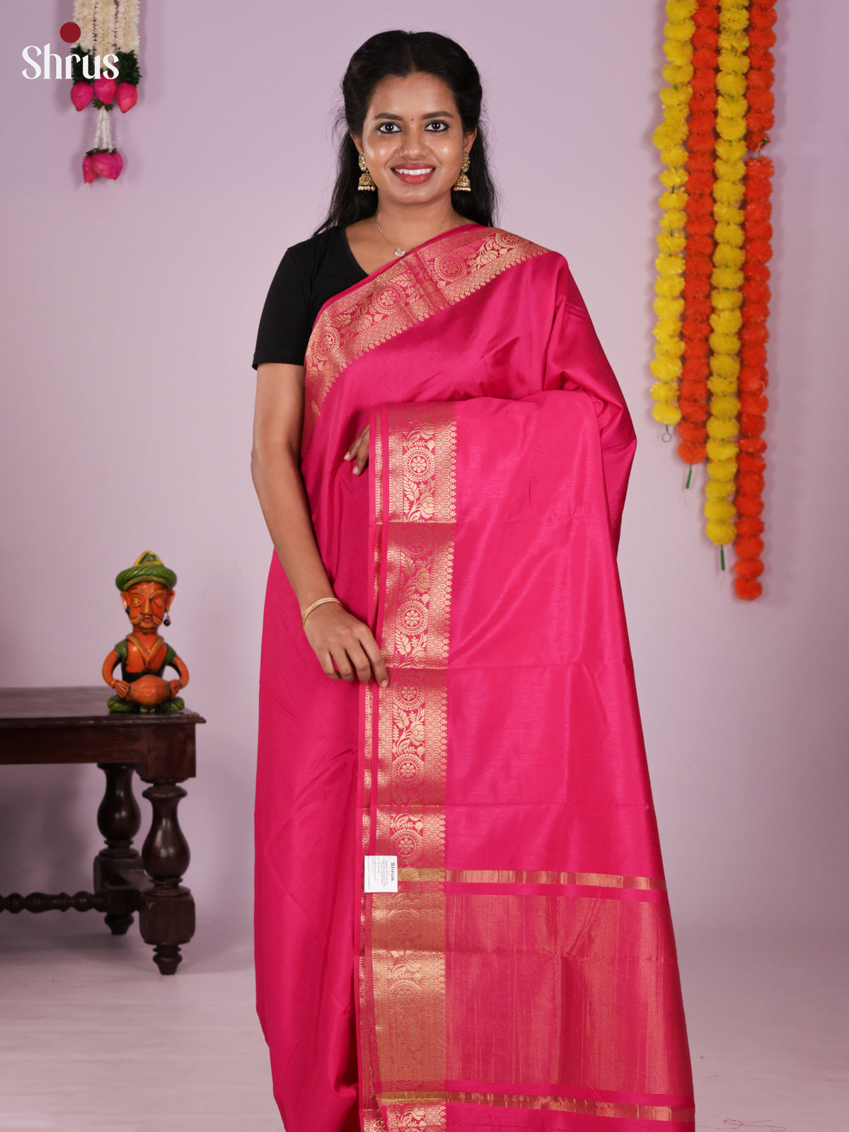 DKS27076 - Semi Rawsilk Saree - Shop on Shrus.com