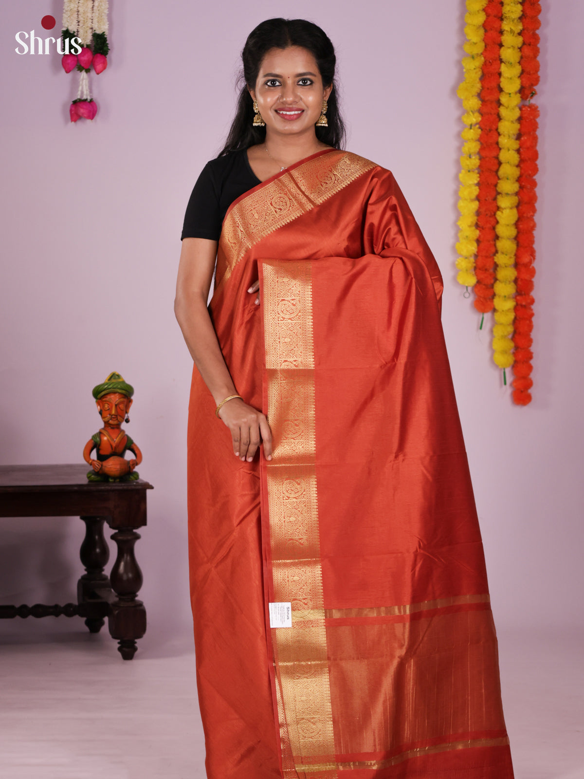 DKS27079 - Semi Rawsilk Saree - Shop on Shrus.com