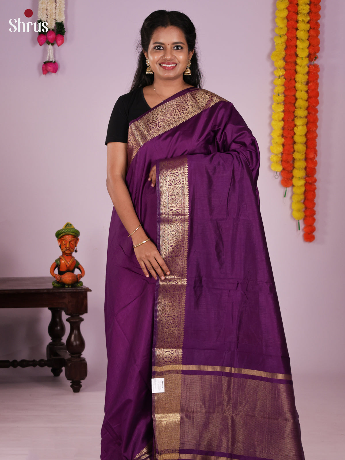 DKS27080 - Semi Rawsilk Saree - Shop on Shrus.com