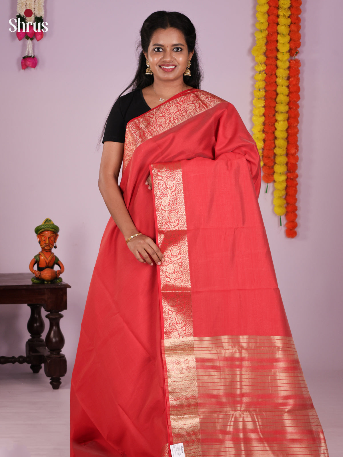 DKS27089 - Semi Rawsilk Saree - Shop on Shrus.com