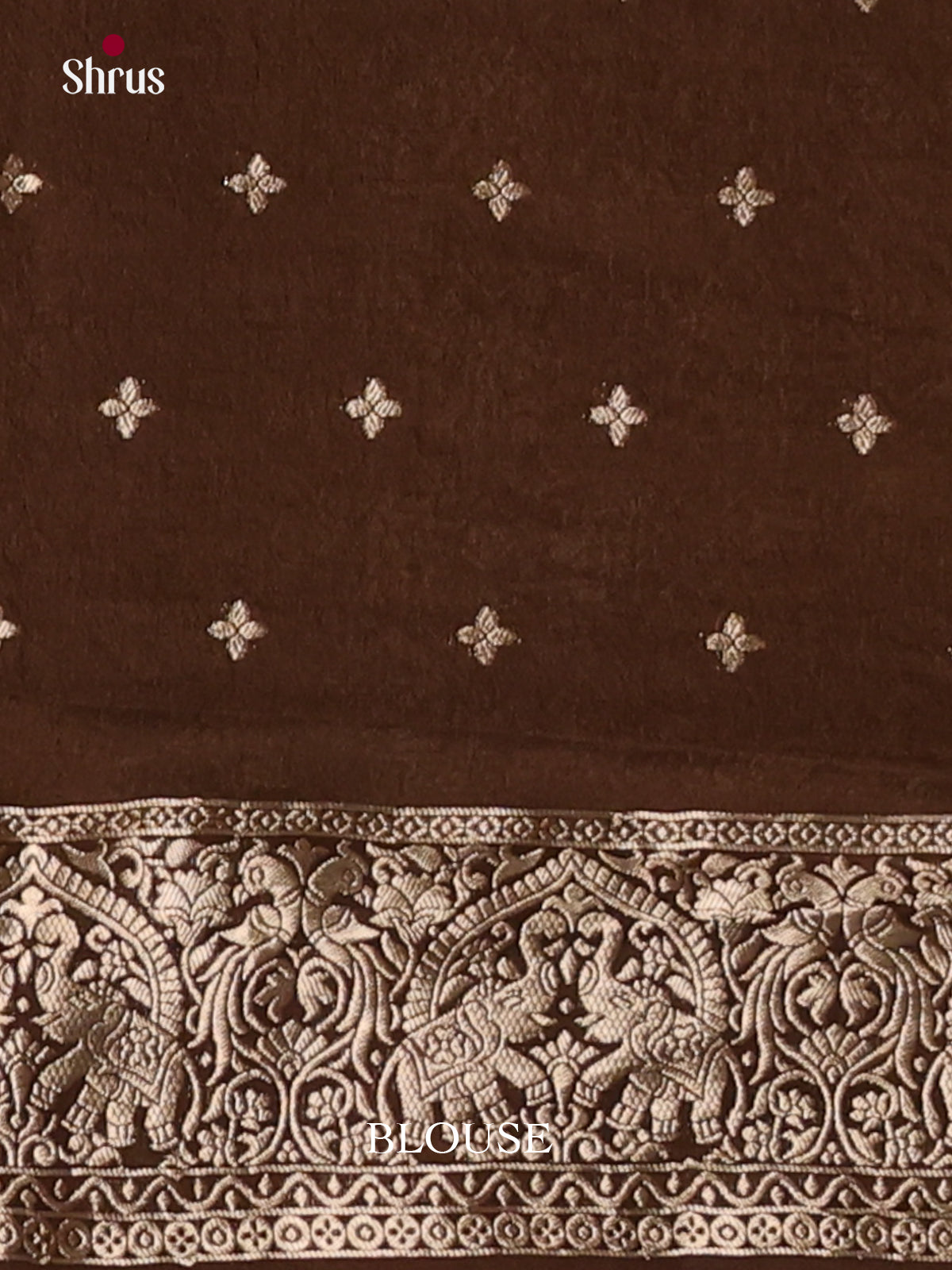 Brown - Semi Georgette Saree